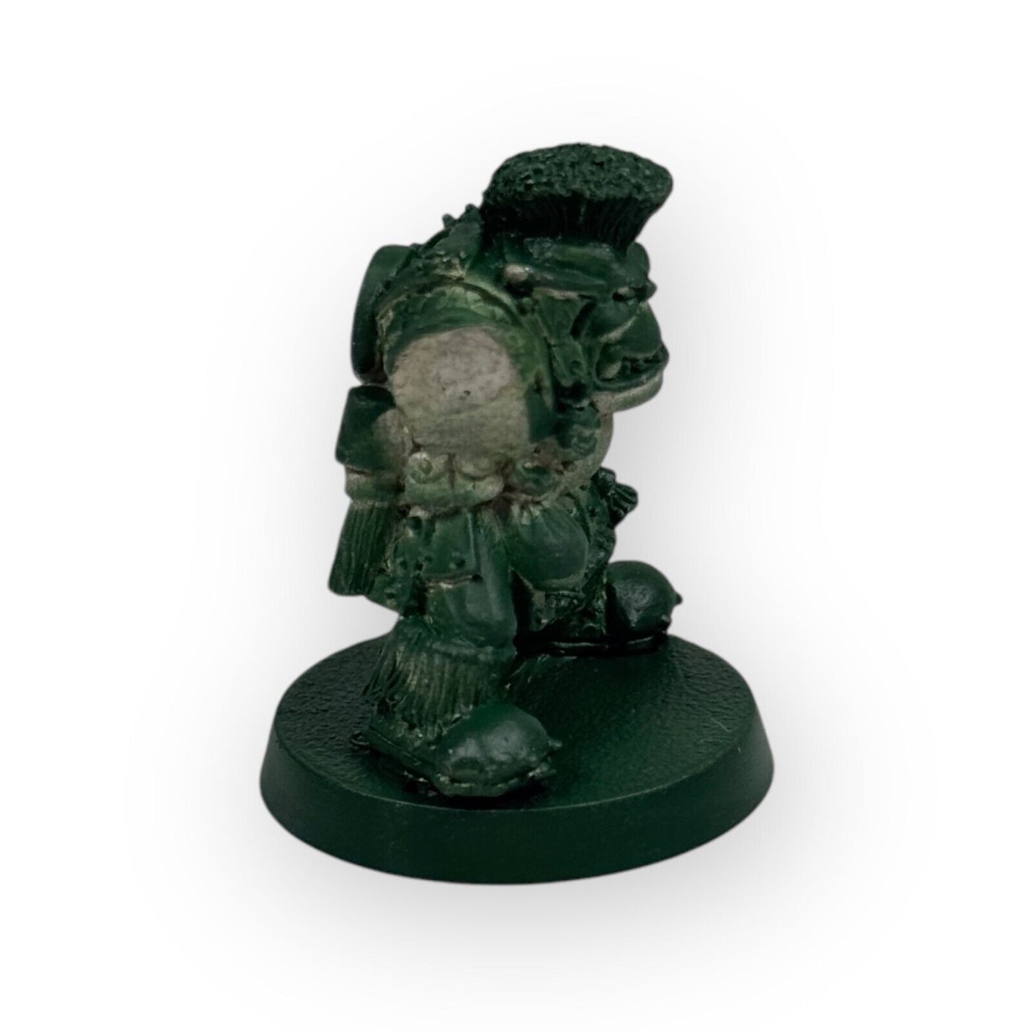 Warhammer 40K Rogue Trader Ork Freebooter with Mohawk Primed Green Body On Stand