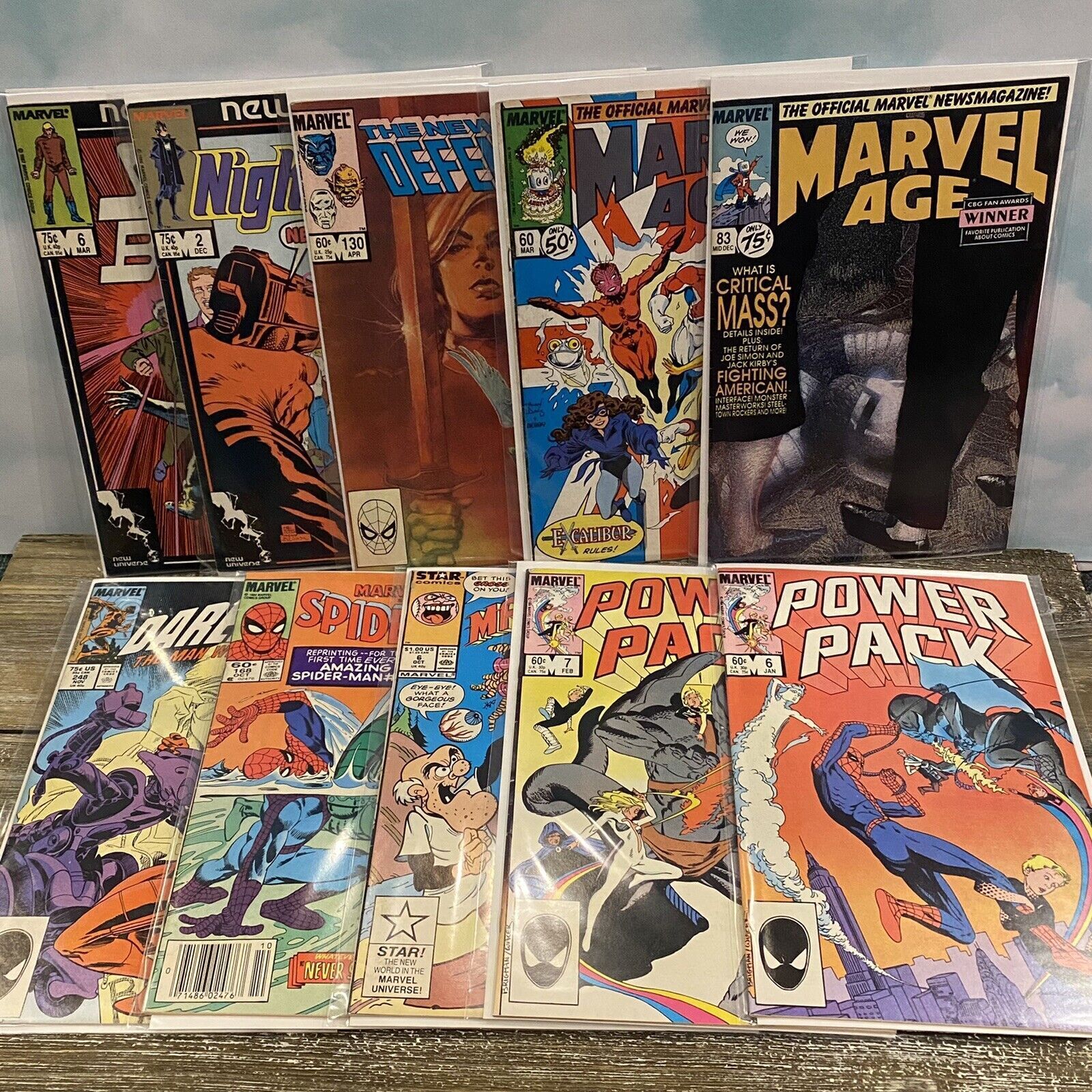 VTG Lot 10 Bronze Age Mixed Marvel Comics Power Pack Marvel Age Madballs + More