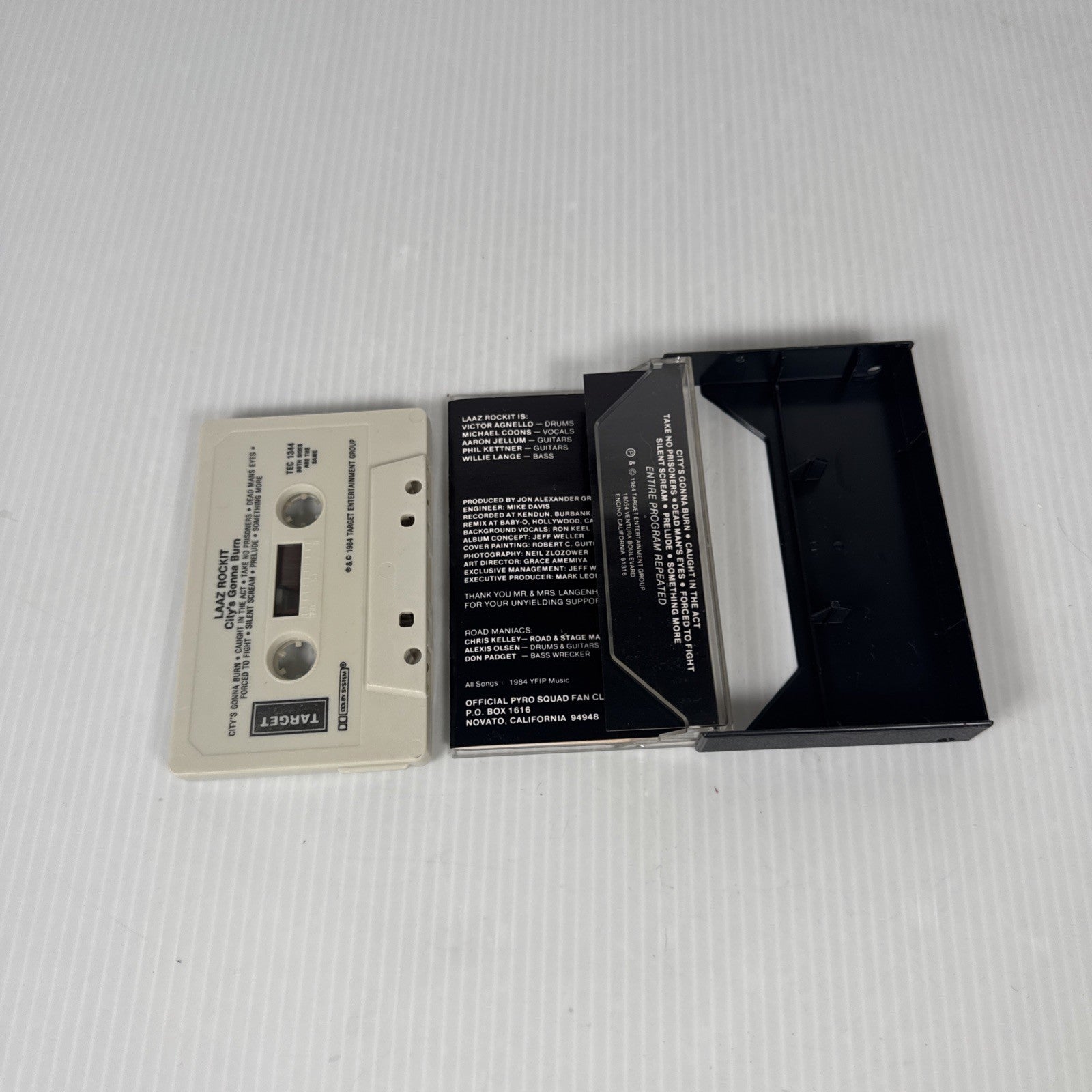 Laaz Rockit City’s Gonna Burn Cassette Tape 1984 Metal TEG Records