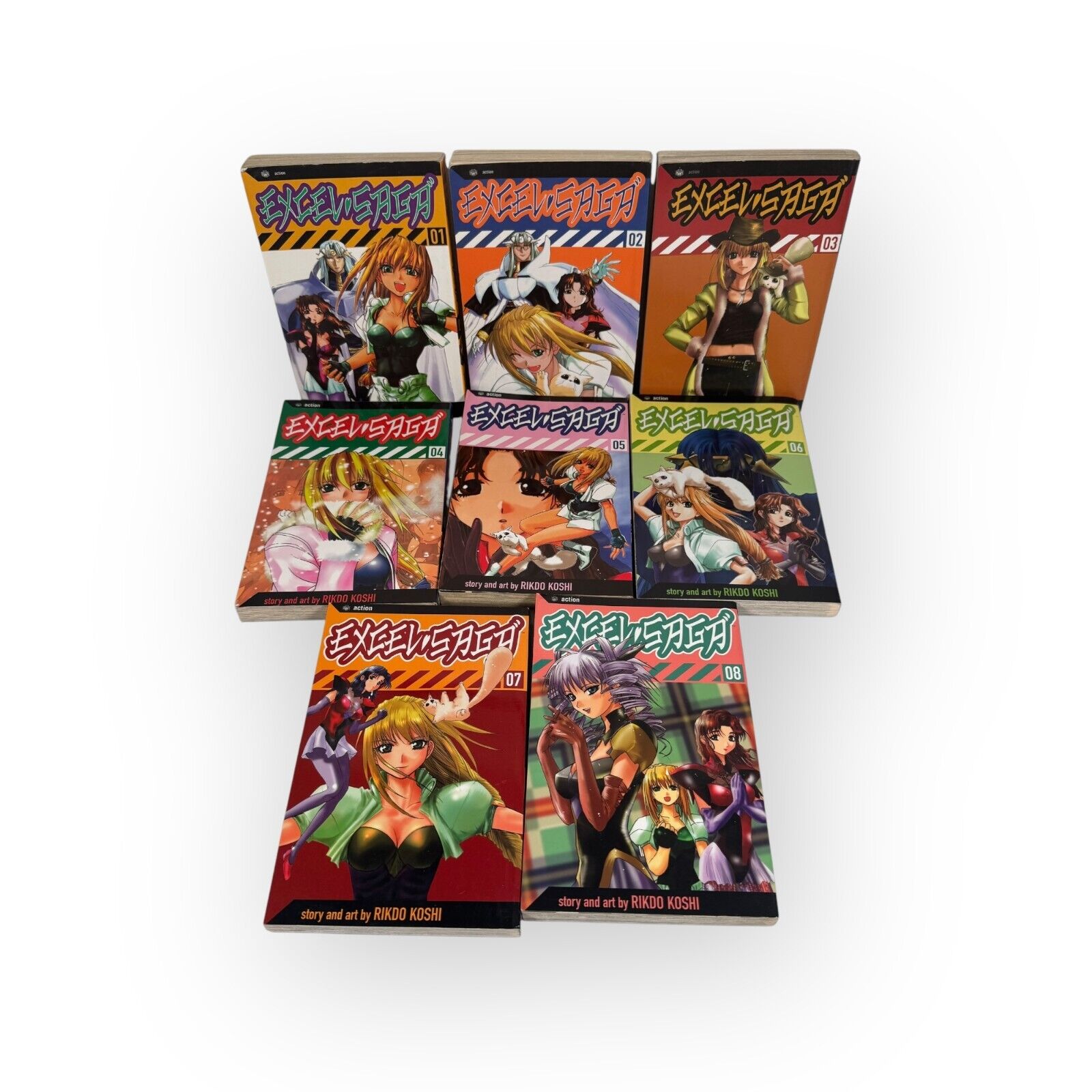 Excel Saga Volumes #1-8 Manga Book Set Viz Media English Rikdo Koshi Action