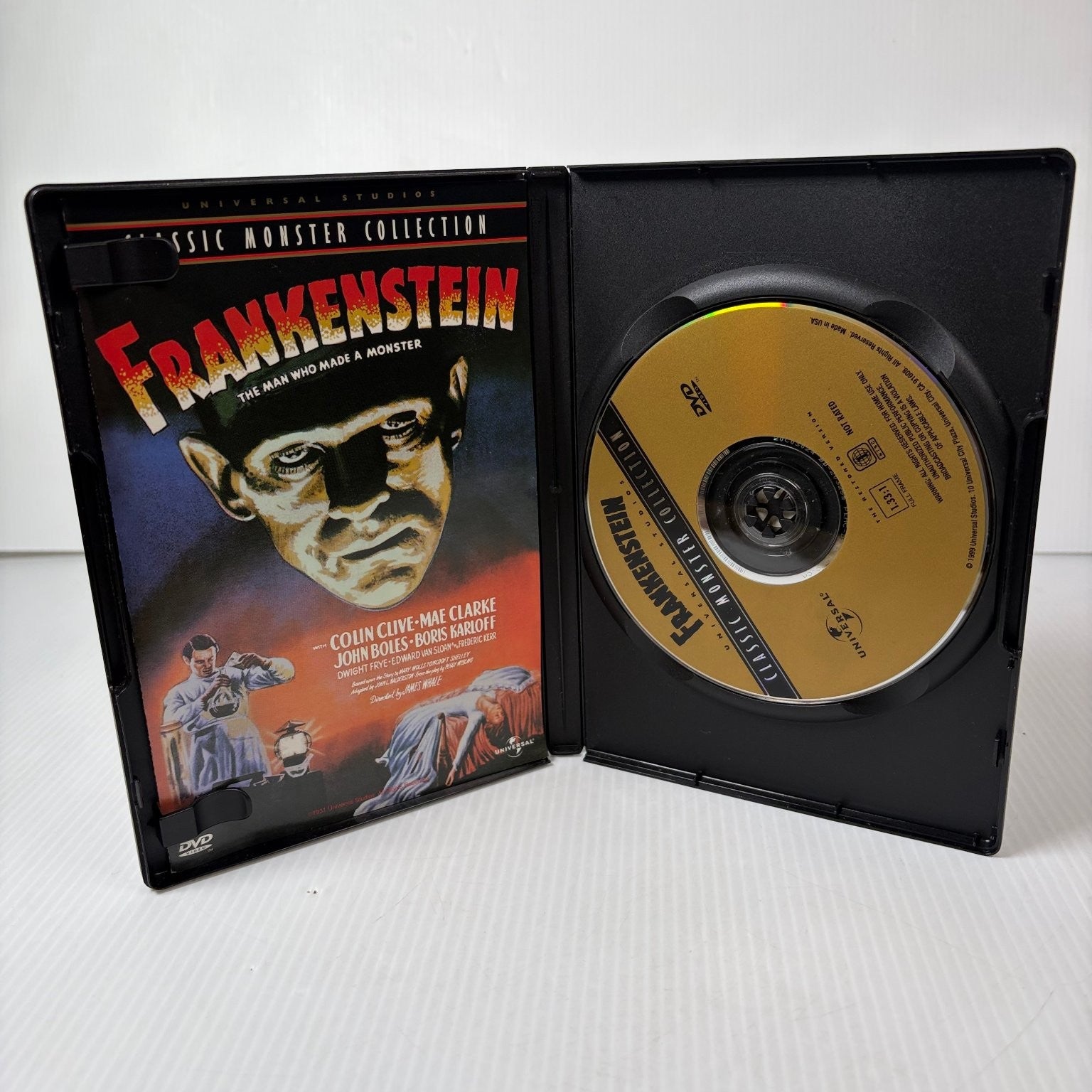 Frankenstein DVD 1931 Boris Karloff James Whale Classic Monster Film