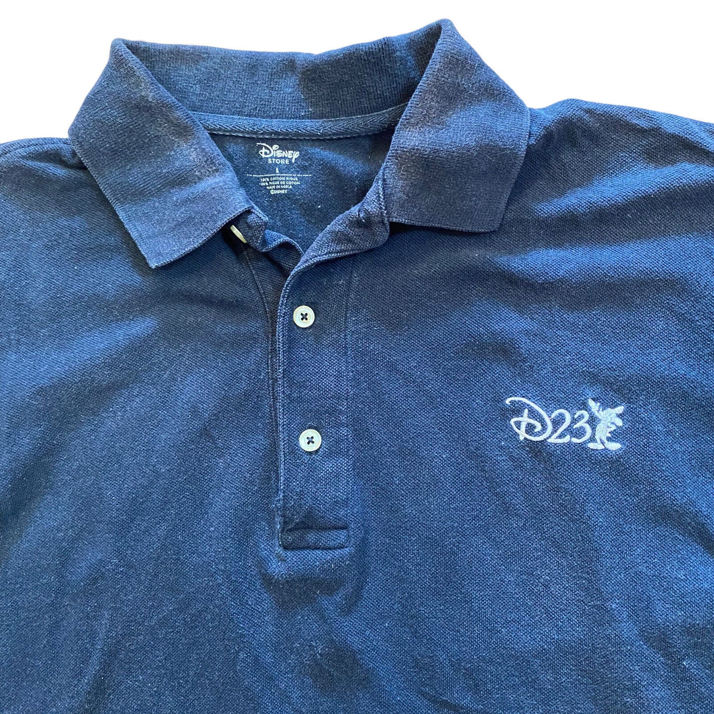 Disney D23 Expo Exclusive Polo Shirt 2015 Disney Parks Size Large Navy