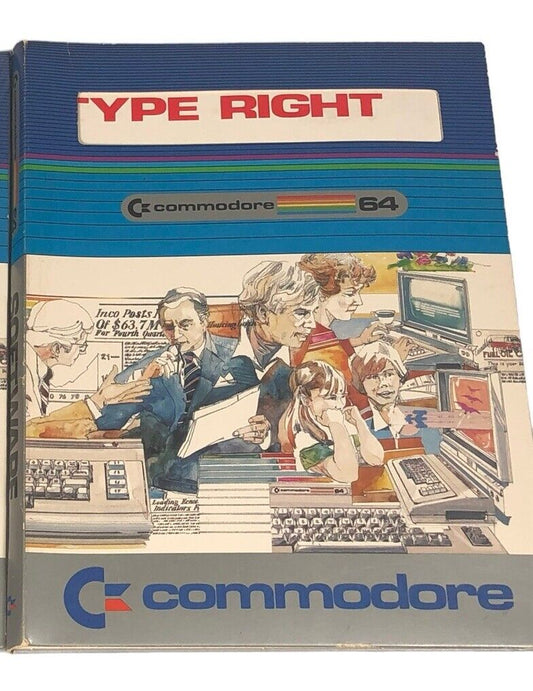 Commodore 64 Type Right Software 5.25 inch Floppy C64334 with Manual 1983