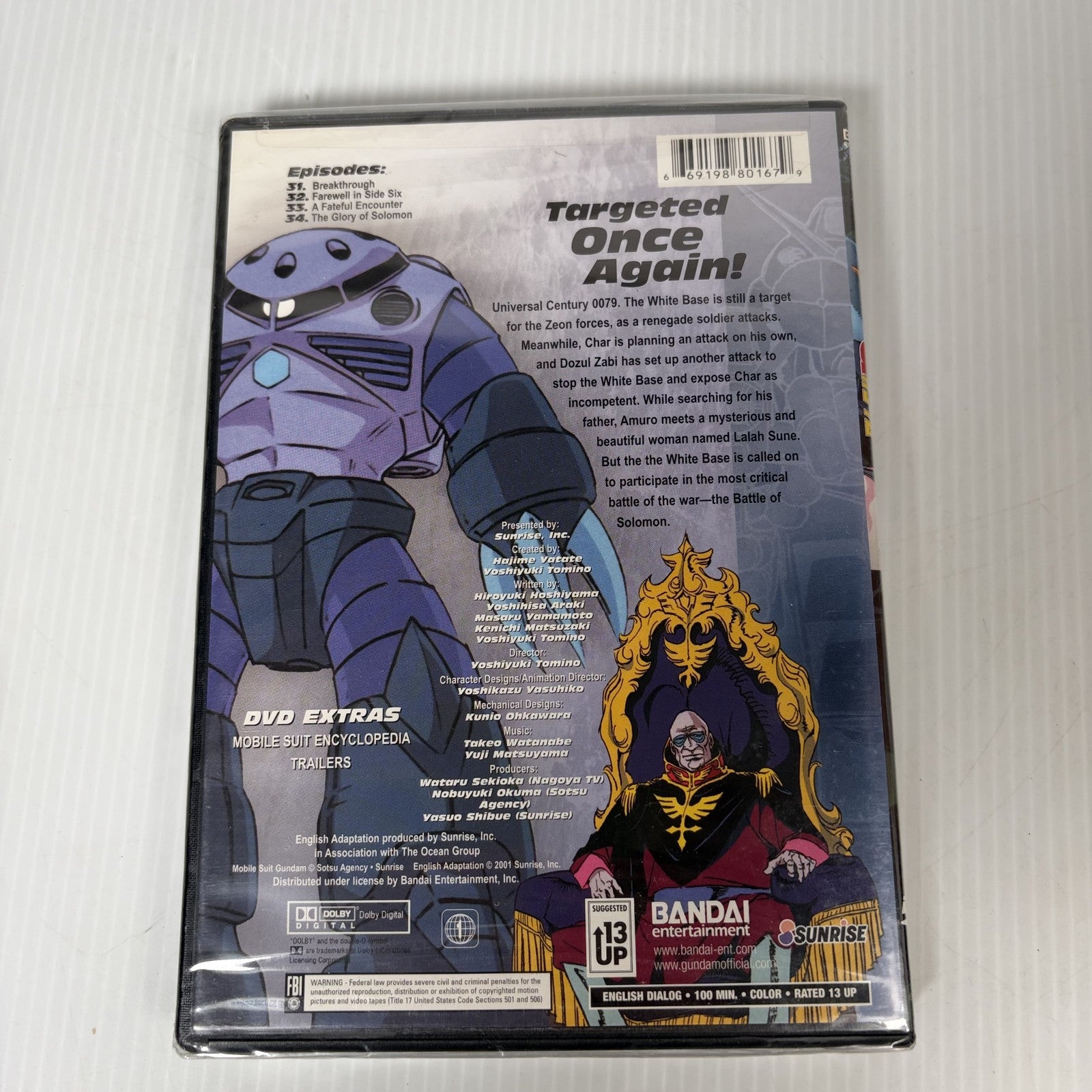Mobile Suit Gundam Vol. 8 DVD The Battle of Solomon Anime NEW Sealed