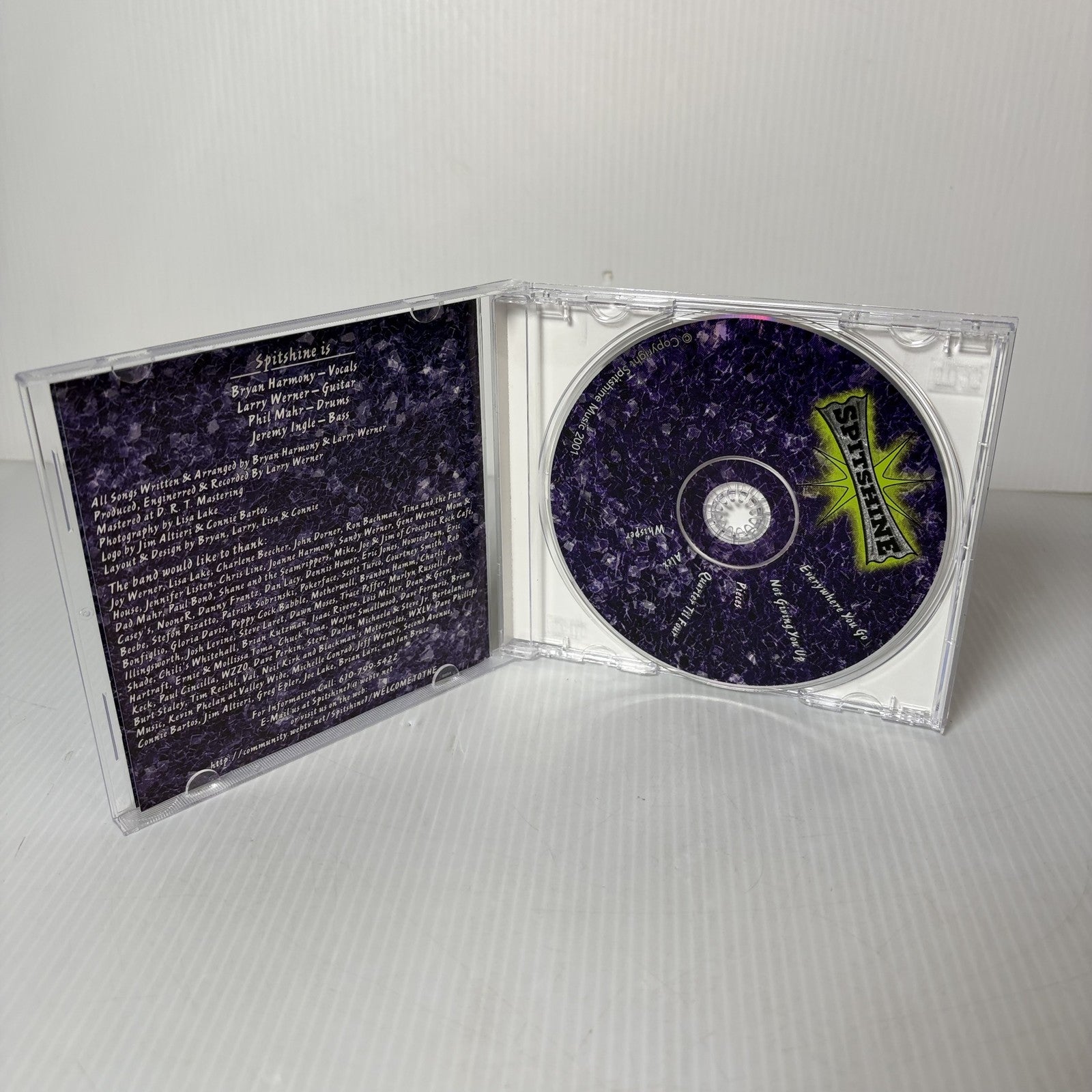 Spitshine CD Self-Titled Album 2001 Rock Music Independent Local Band Release
