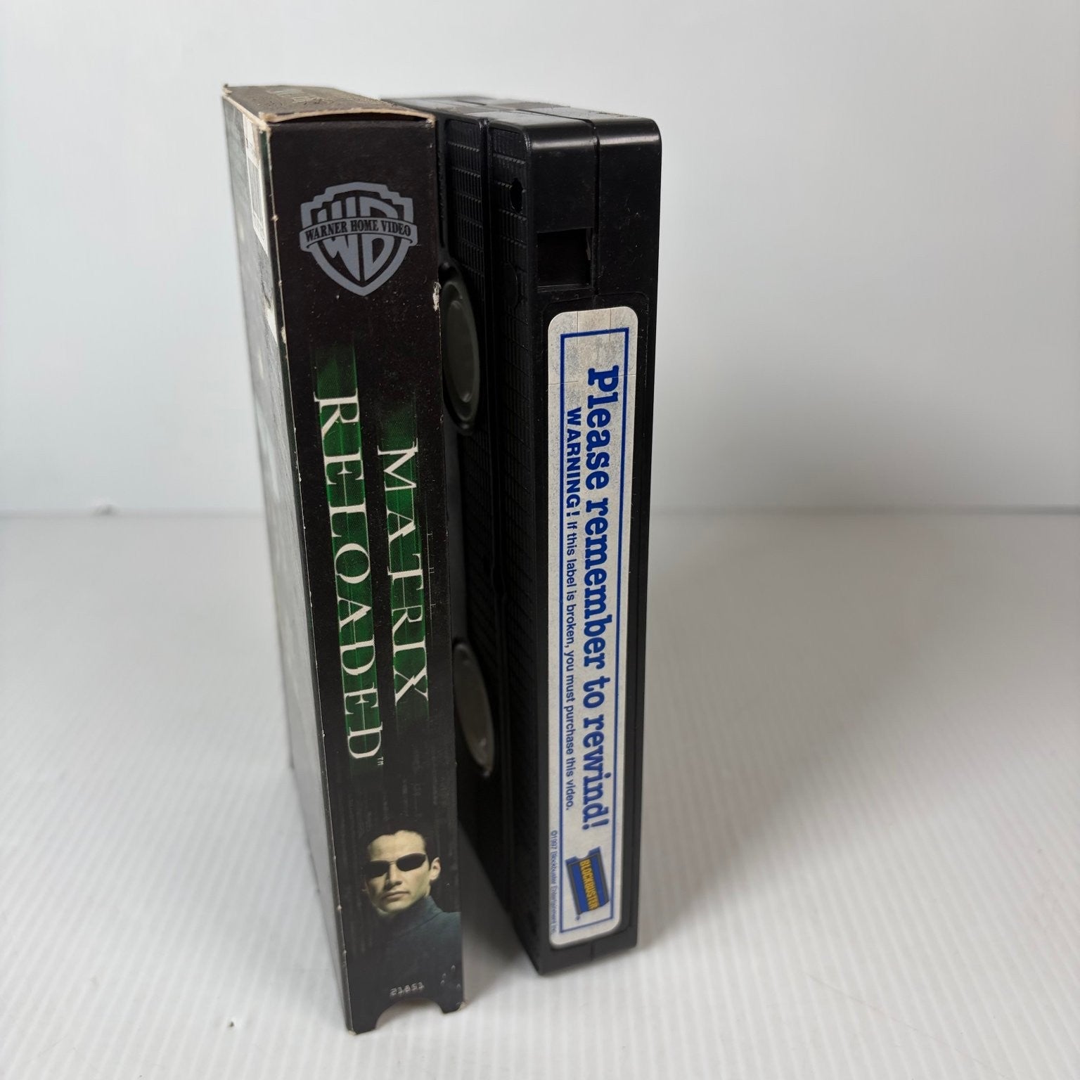 Matrix Reloaded VHS 2003 Sci-Fi Action Wachowskis Ex-Blockbuster Rental