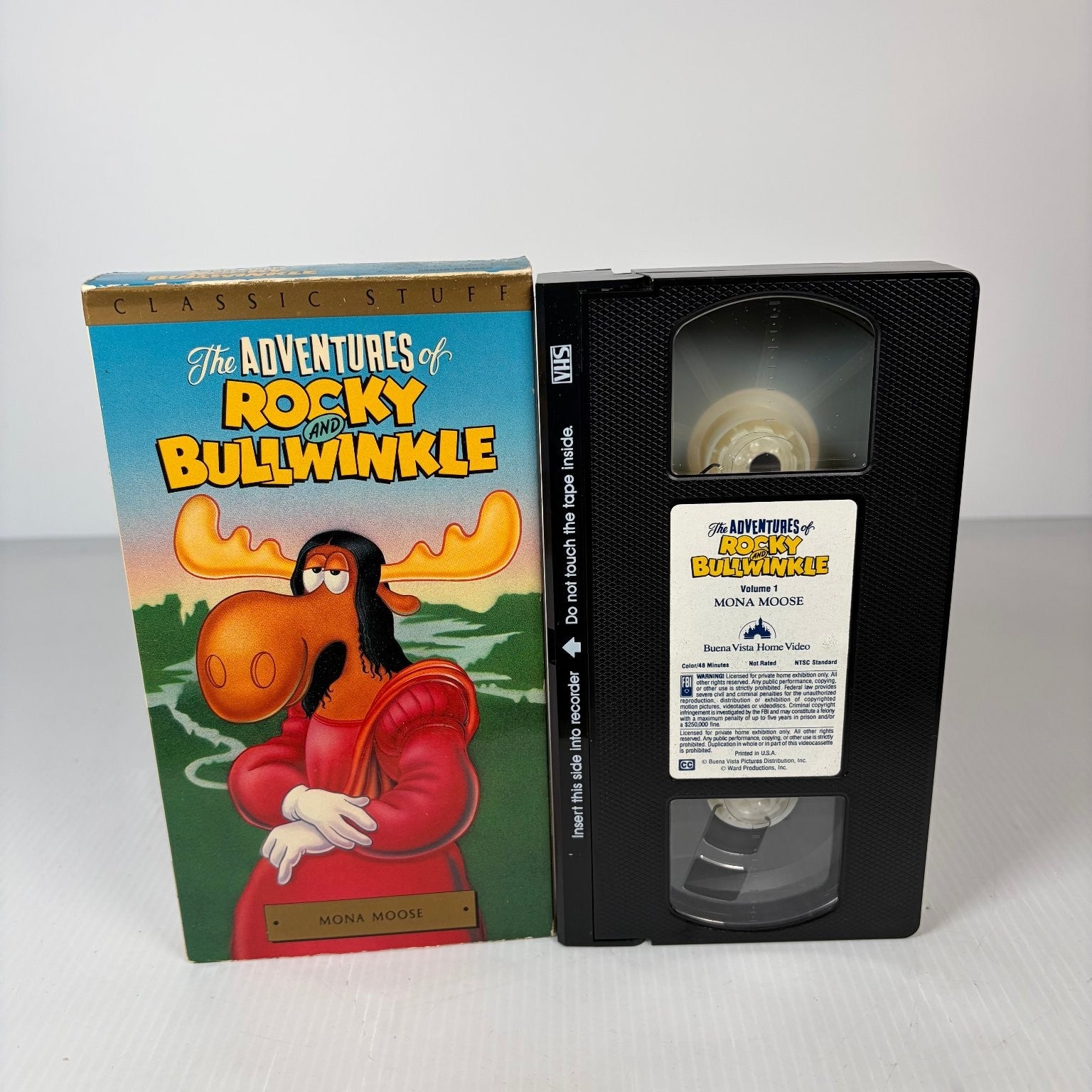 Adventures of Rocky and Bullwinkle VHS 1991 Vol 1 Mona Moose Buena Vista