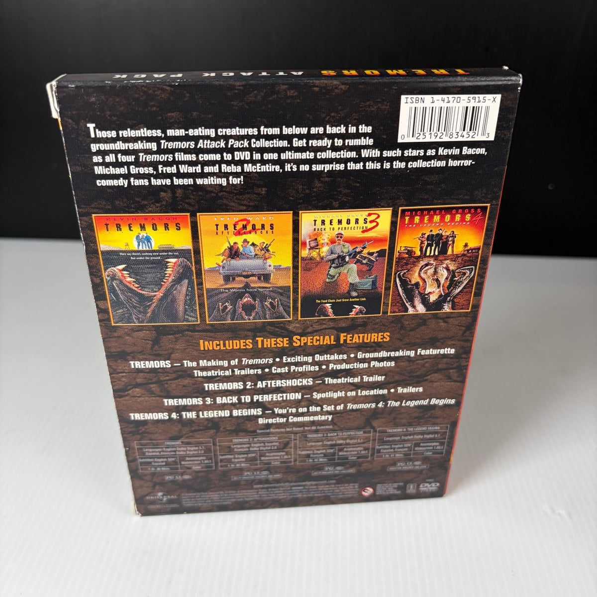 Tremors Attack Pack DVD 2005 Franchise Collection Kevin Bacon Special Features
