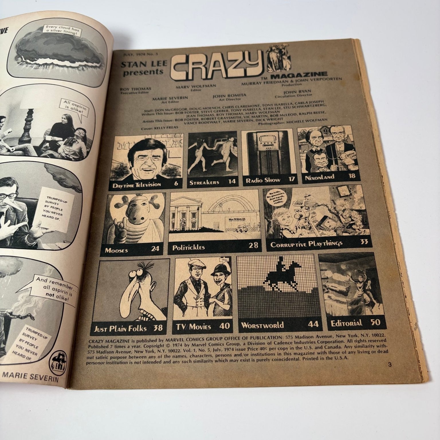 Crazy Magazine July 1974 Worst World Nixonland Streaking Satire Humor