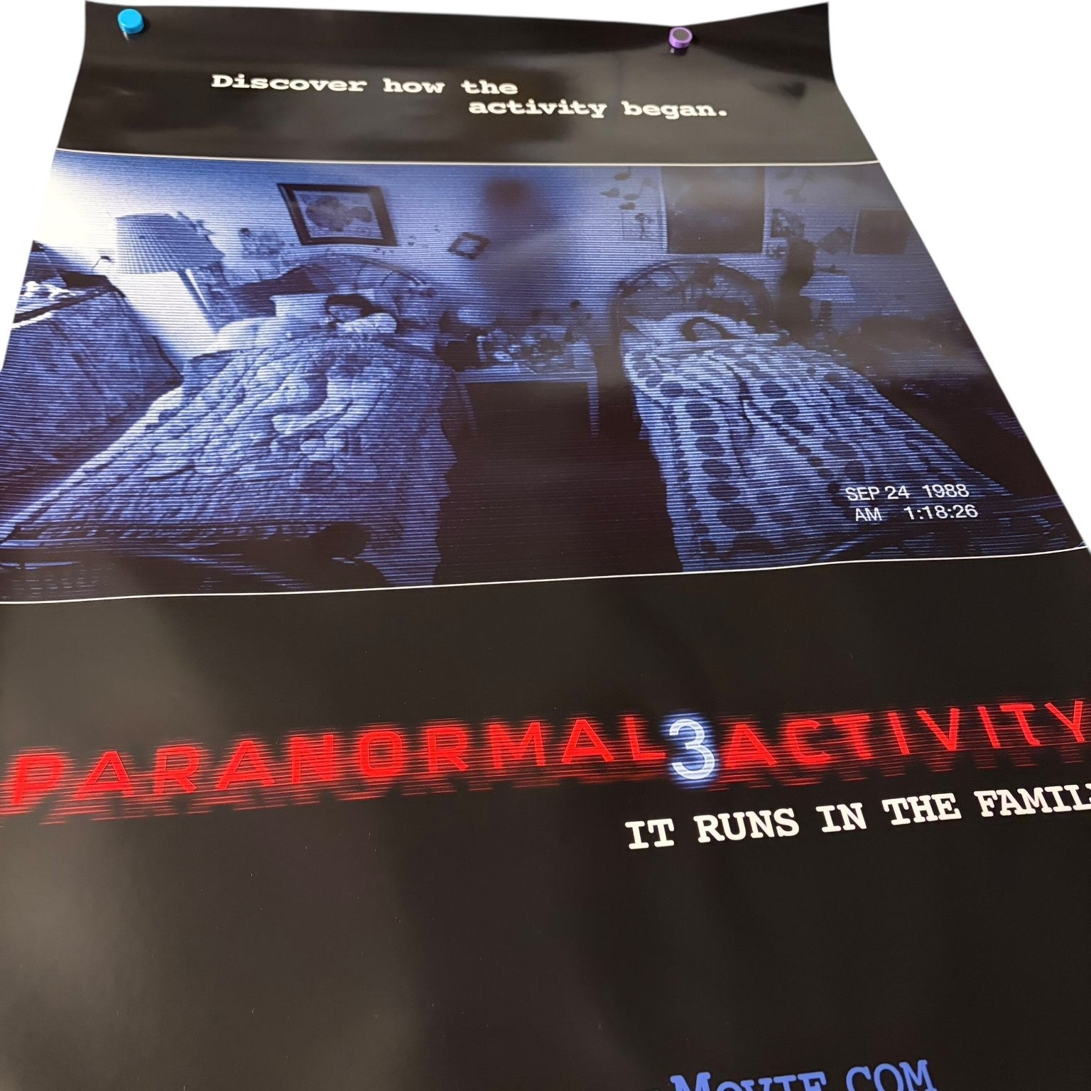 Paranormal Activity 3 2011 One Sheet Movie Poster Original Double Sided Horror