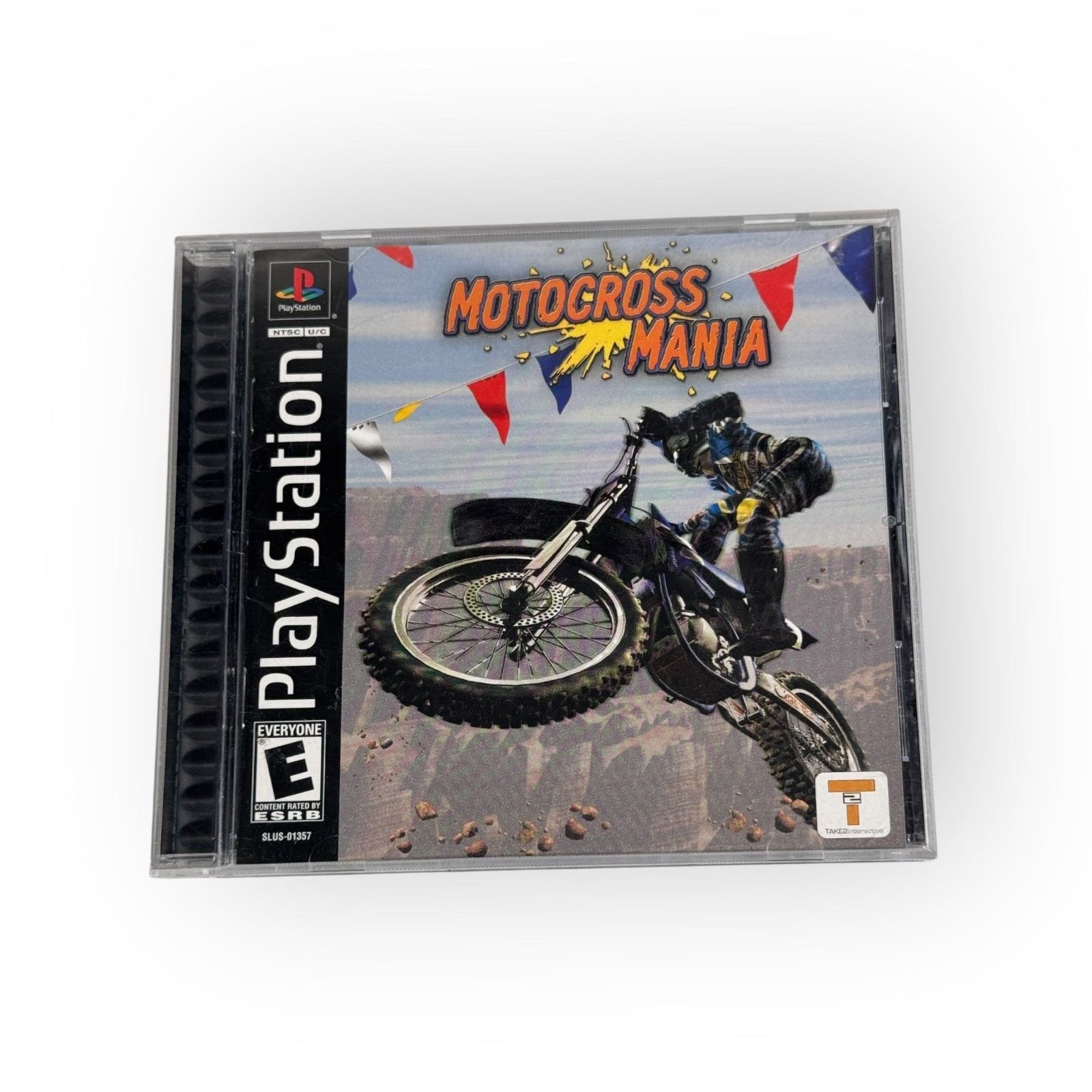 Motocross Mania Playstation 1 Dirtbike Racing Game Complete CIB Black Label