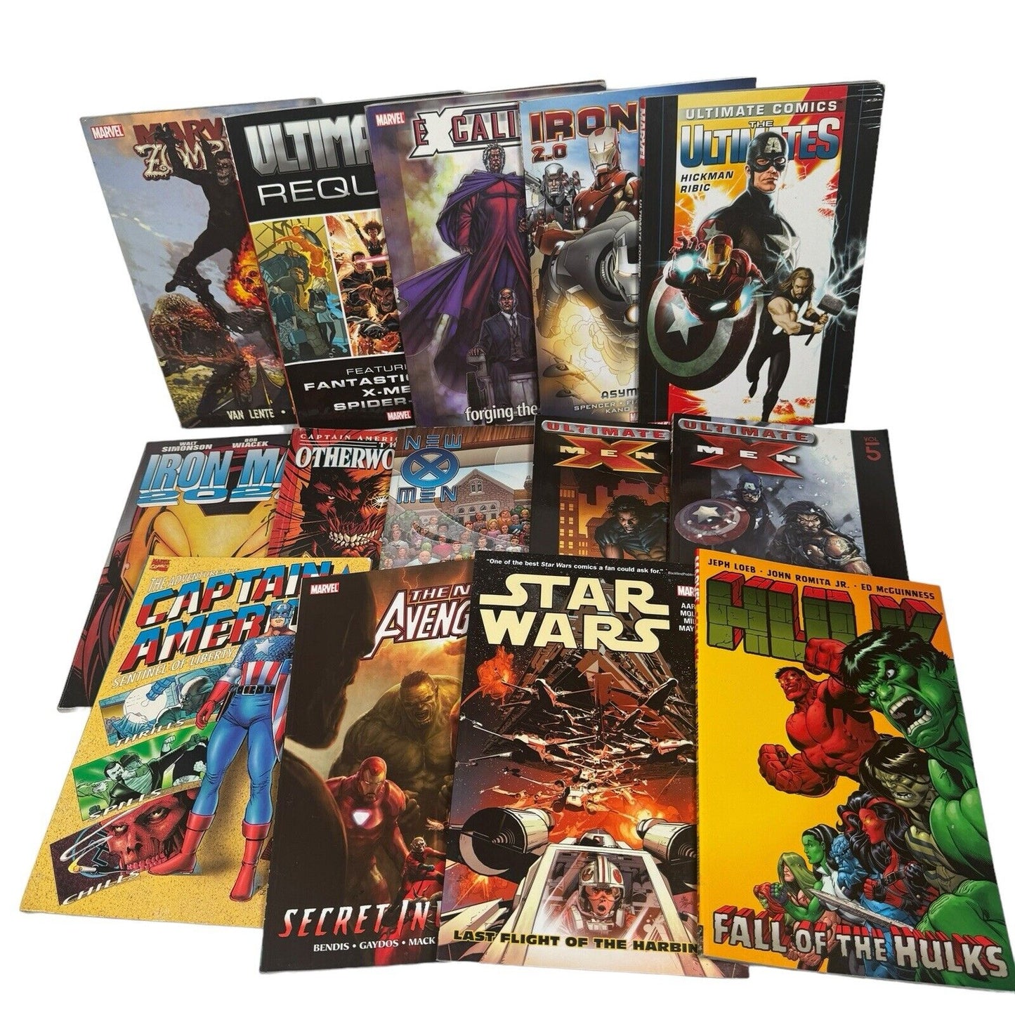 Lot Of 14 Marvel Graphic Novel Compilations & One Shots Avengers Star Wars +More