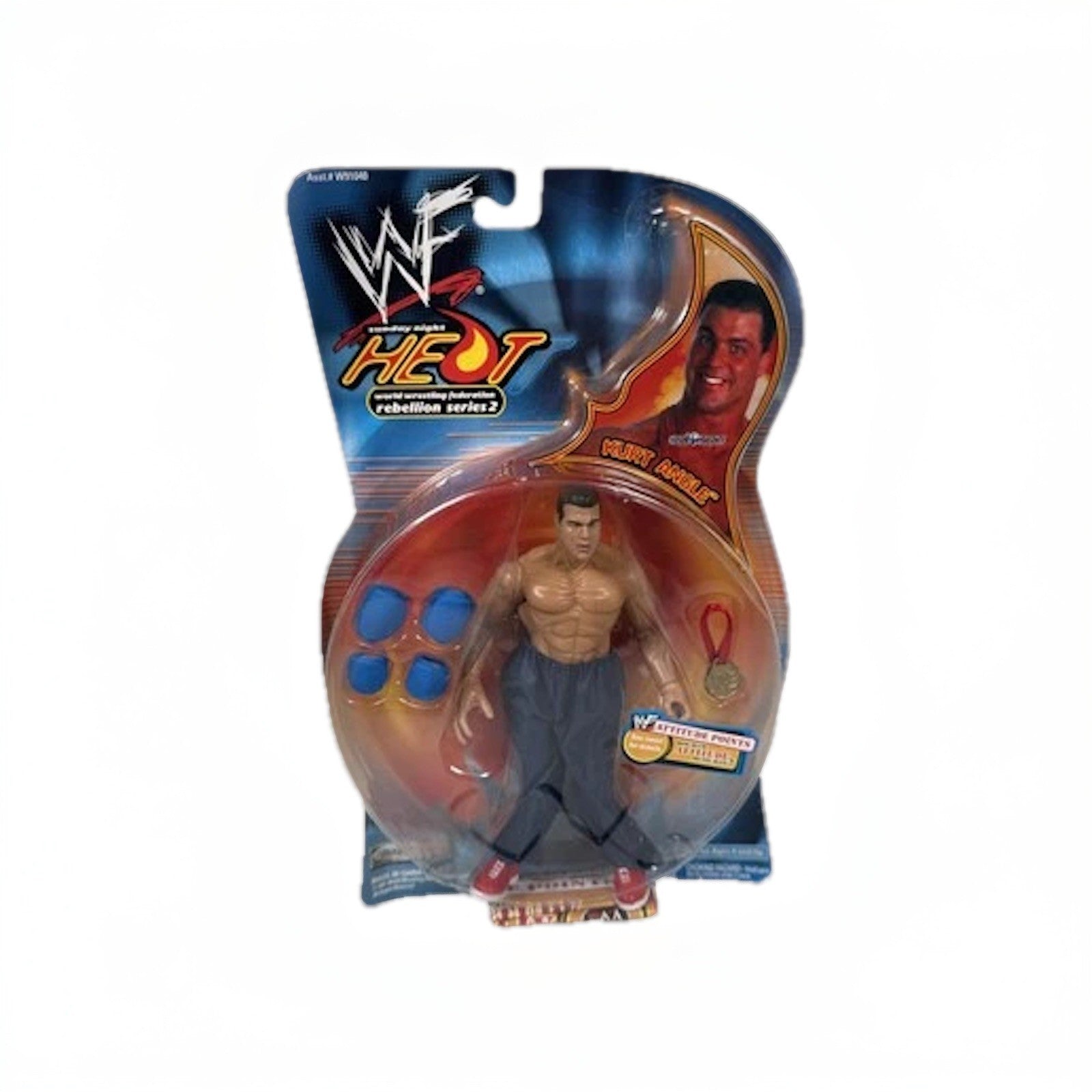 WWF Jakks Heat Rebellion Series 2 - Kurt Angle Wrestling Figure WWE Rare