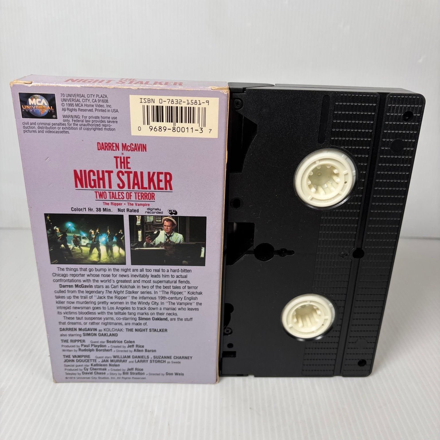 The Night Stalker VHS 1995 Horror Mystery MCA Universal Darren McGavin