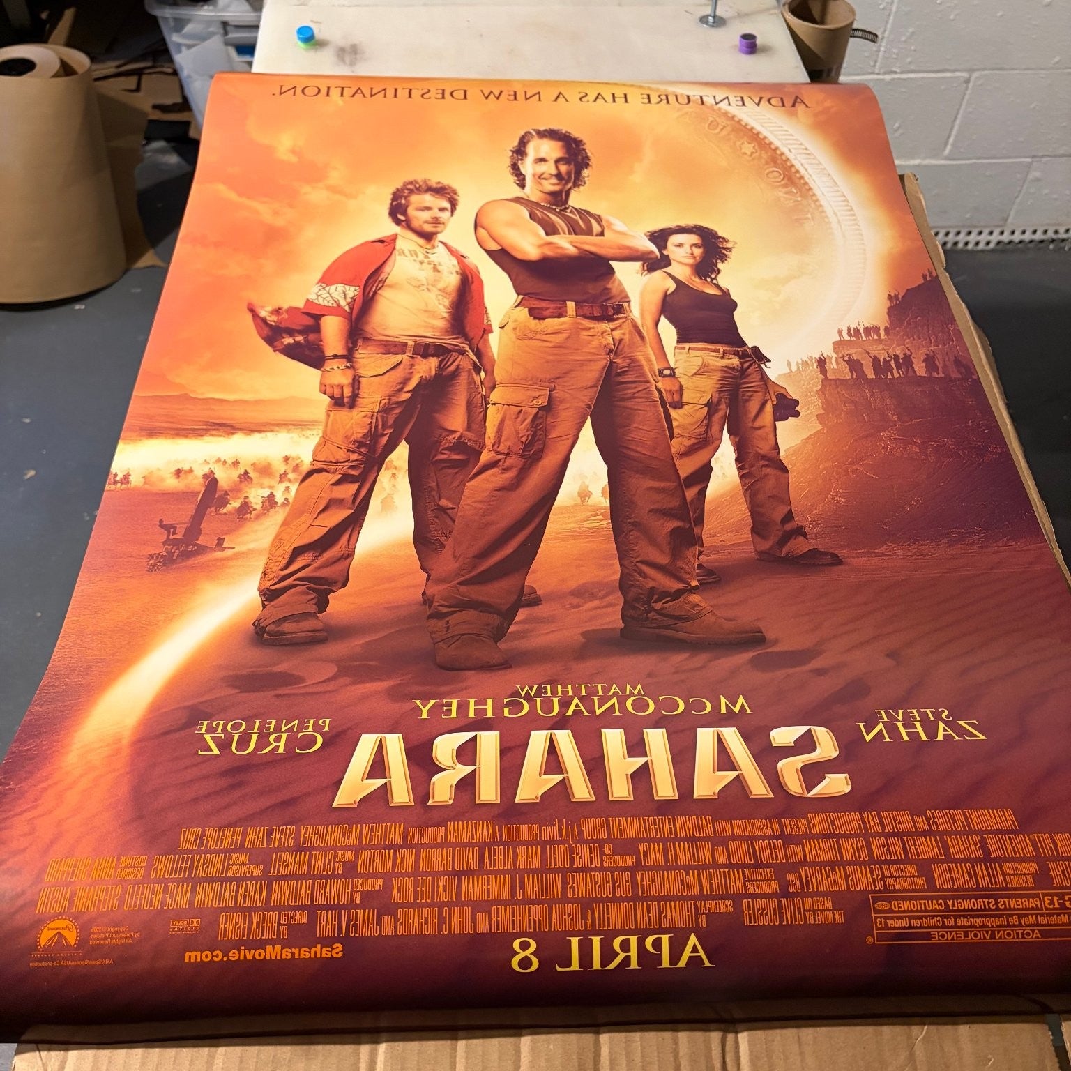 Sahara 2005 One Sheet Movie Poster Original Double-Sided Matthew McConaughey