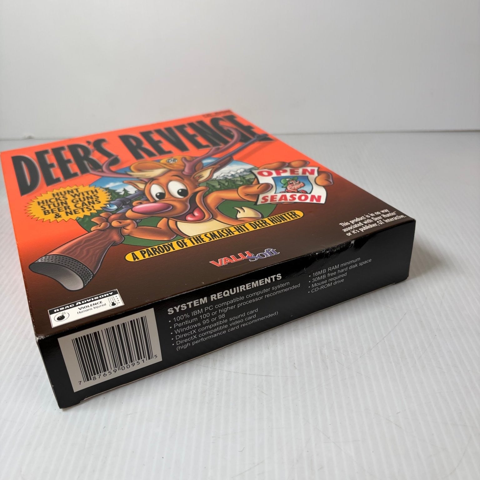 Deer's Revenge Big Box PC CD-ROM Windows 95/98 Video Game ValuSoft FPS Parody