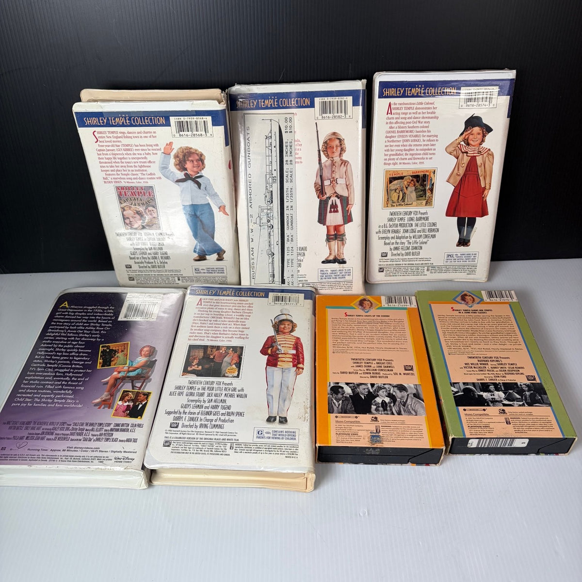 Lot of 7 Shirley Temple VHS Movies The Little Colonel & More