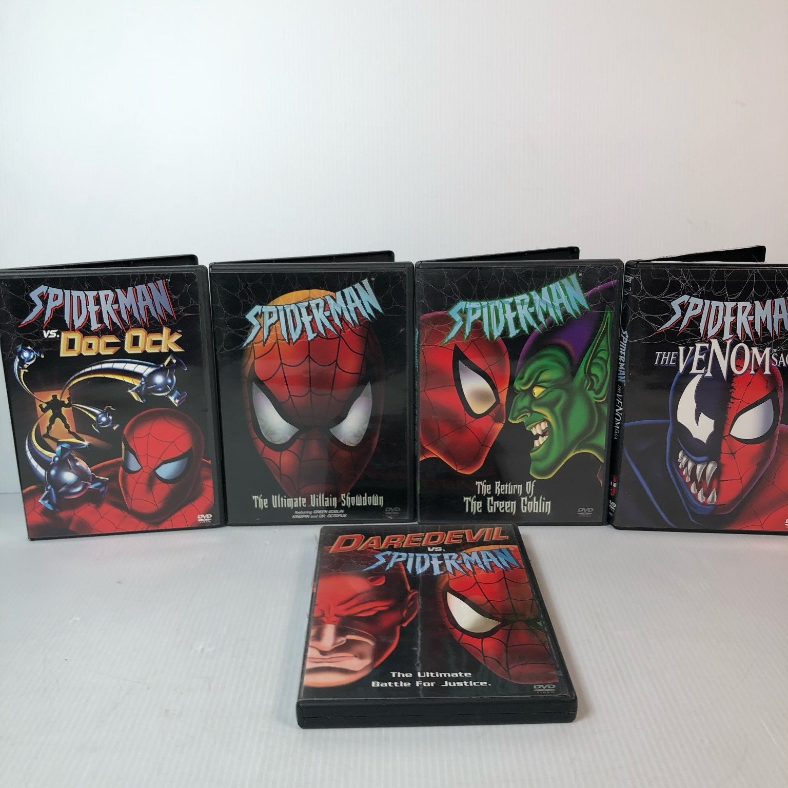 Spider-Man Marvel DVD Lot 2002-2004 Venom Green Goblin Doc Ock Daredevil