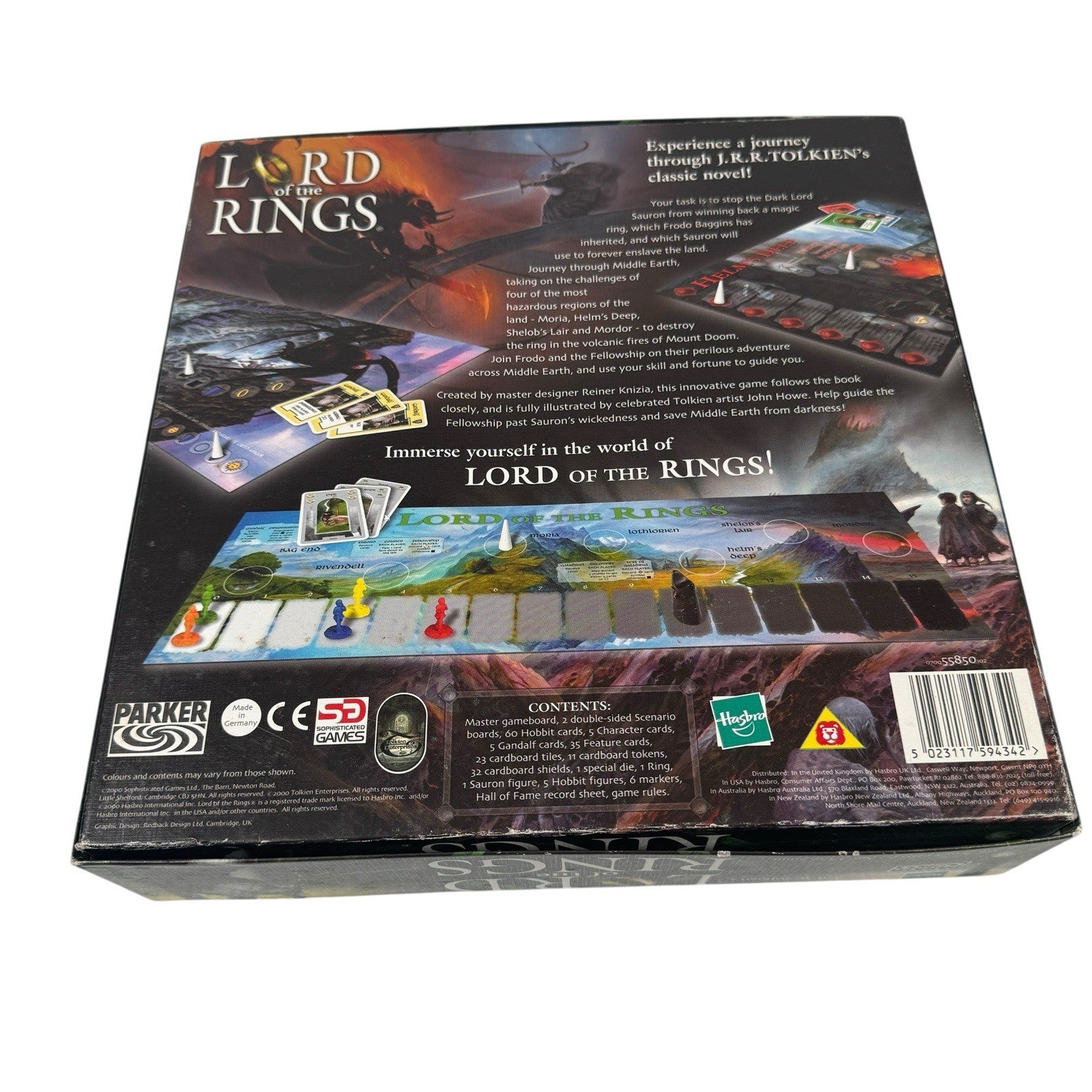 Lord of The Rings Adventure Board Game Year 2000 Hasbro LOTR
