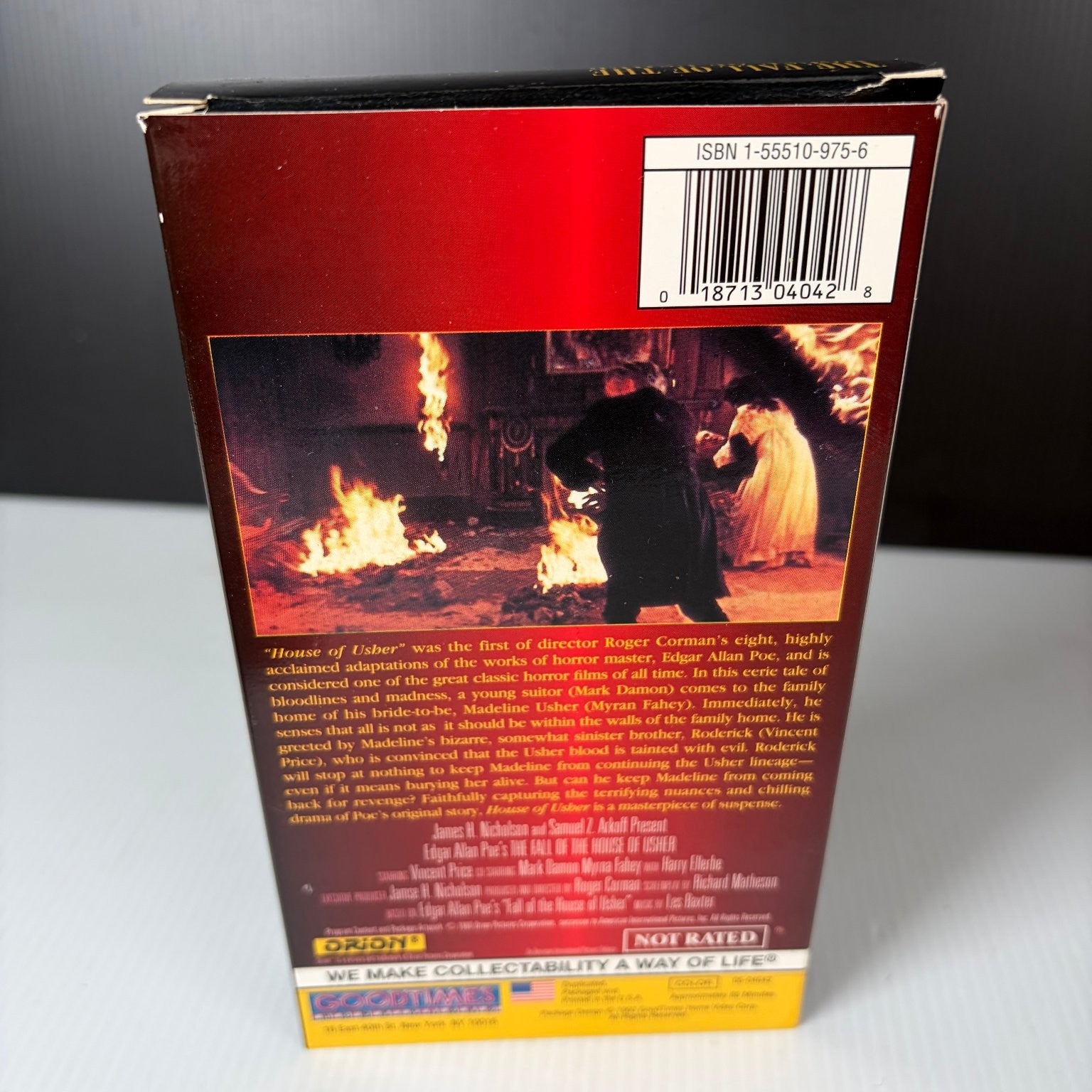 The Fall of the House of Usher VHS 1960 Horror Vincent Price Orion