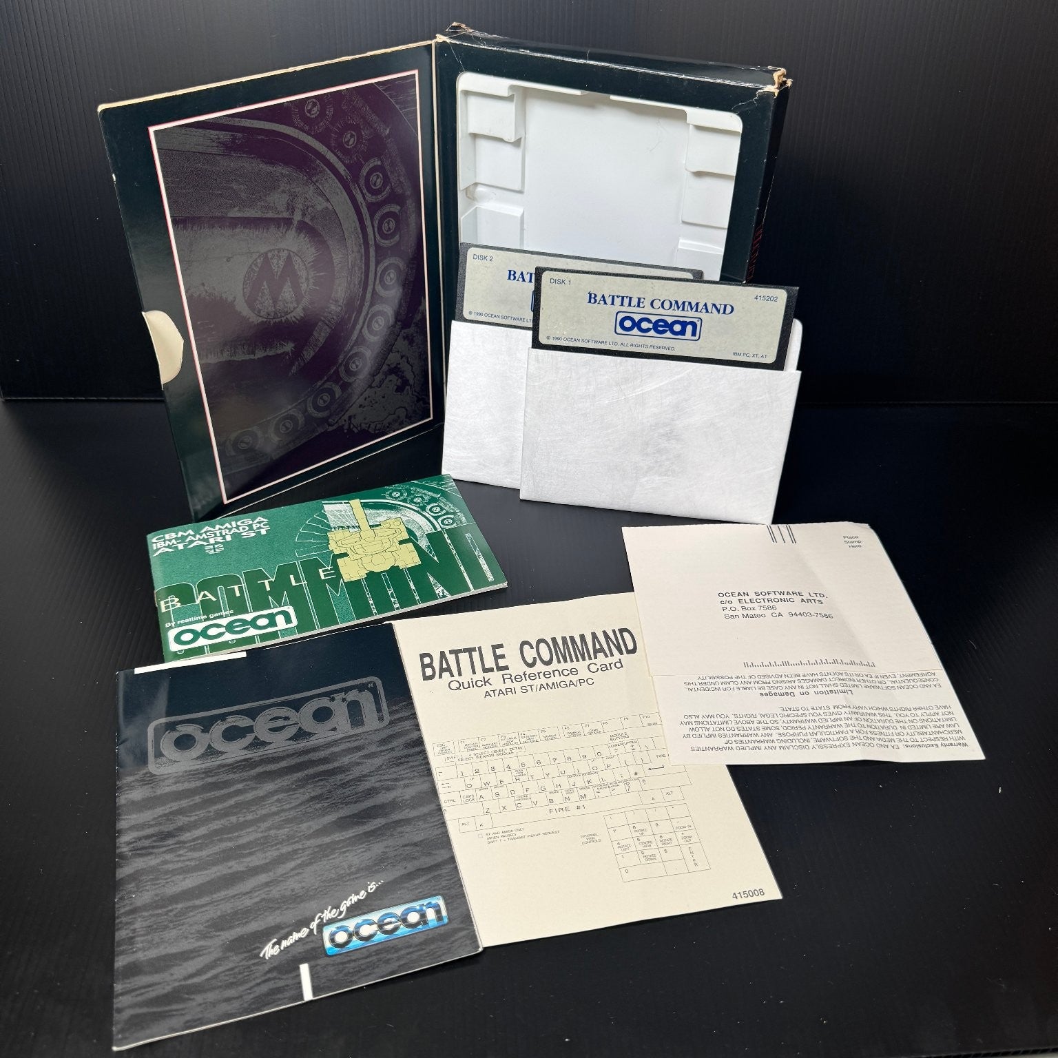Battle Command IBM PC Big Box 5.25" Floppy Retro Game Strategy Tank Combat