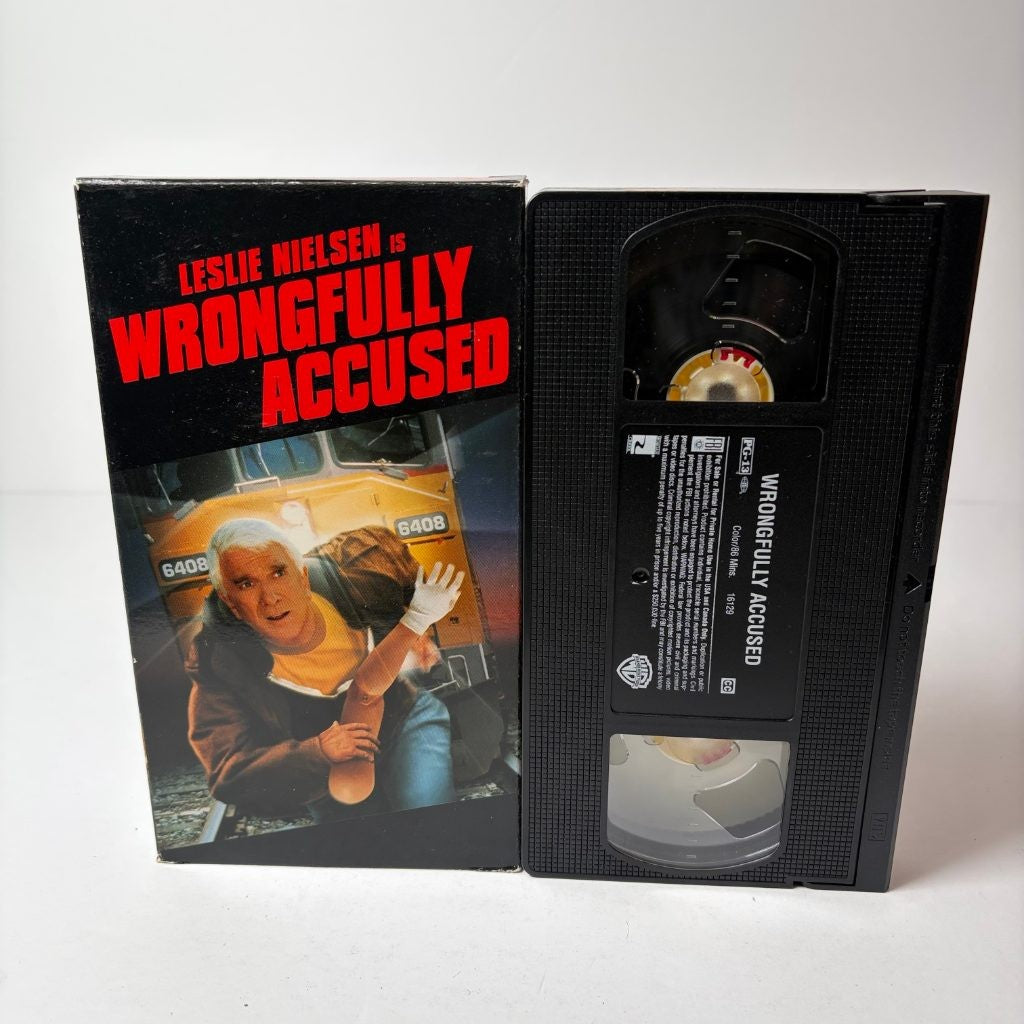 Wrongfully Accused VHS Leslie Nielsen 1998 Comedy Spoof Warner Bros PG-13