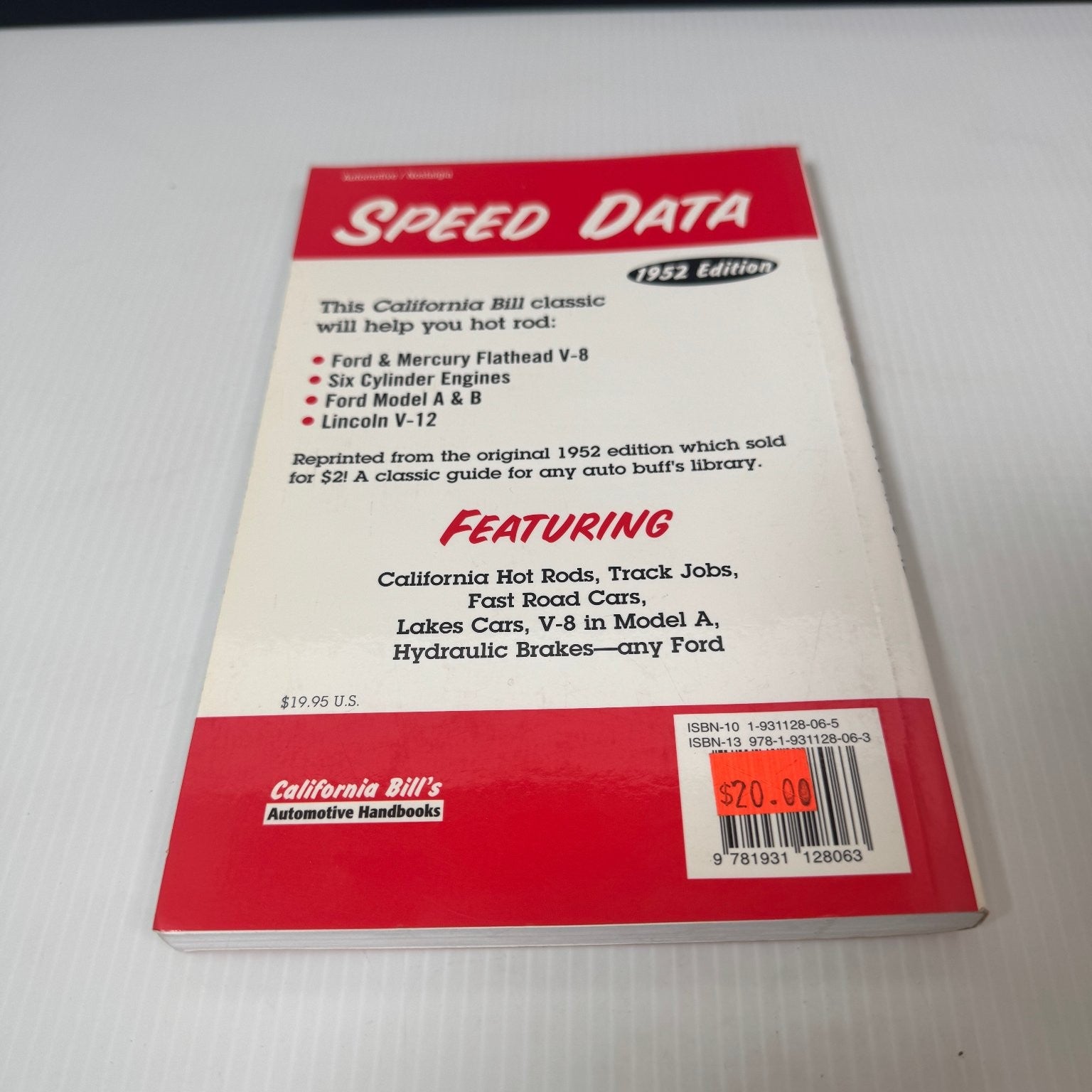 Ford Speed Manual Bill Fisher 1952 Edition Automotive Handbook
