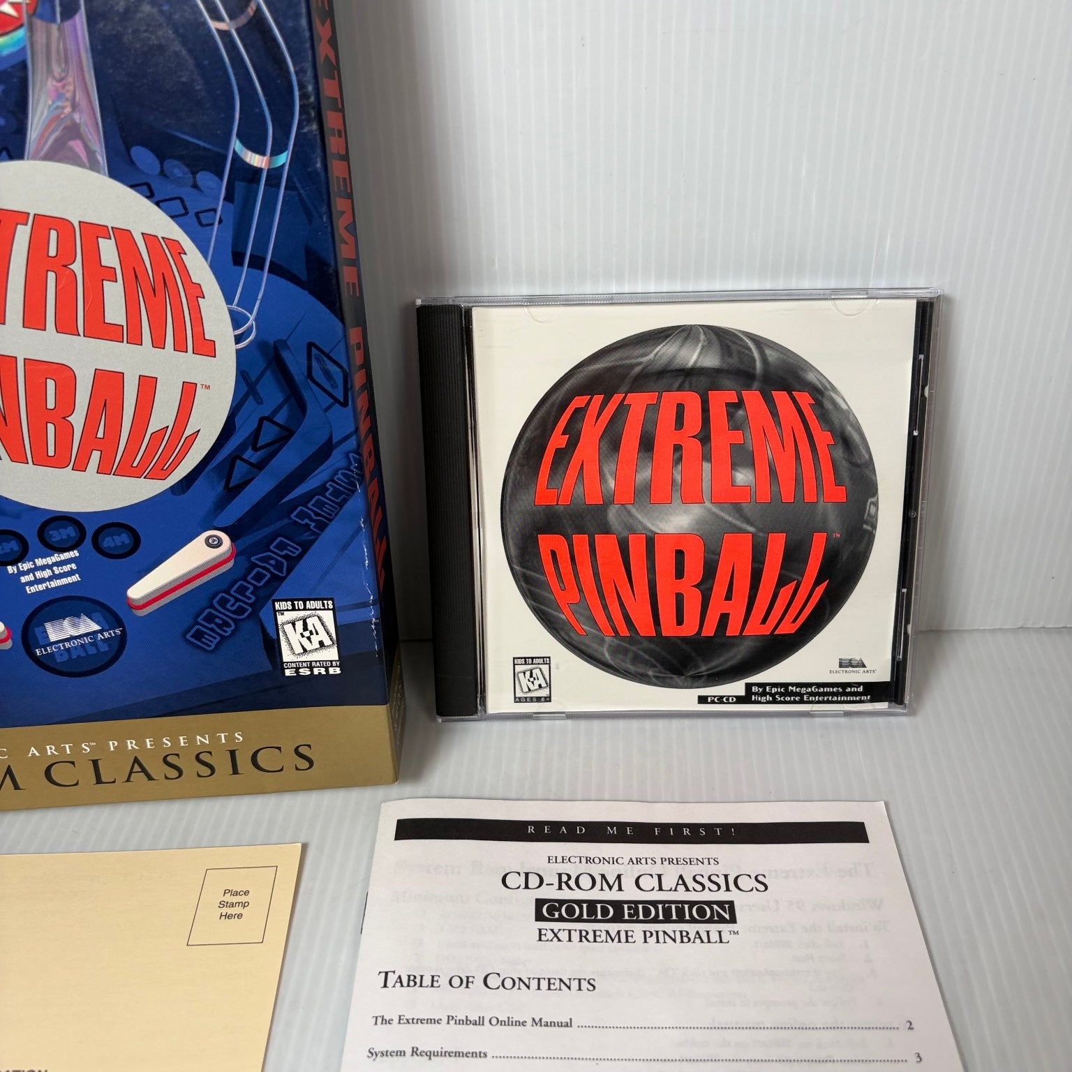 Extreme Pinball Gold Edition Big Box PC CD-ROM Video Game Pinball Complete