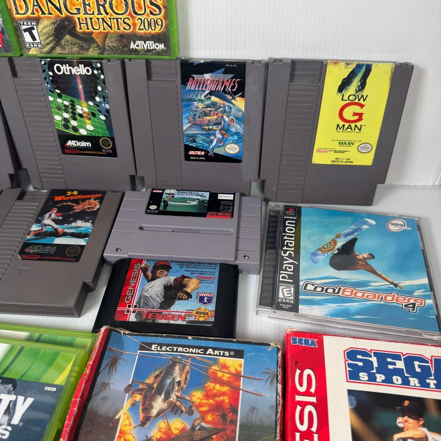 Mixed Lot of 20 Retro Games NES, Genesis, Xbox 360 & More Bioshock, Cabela's