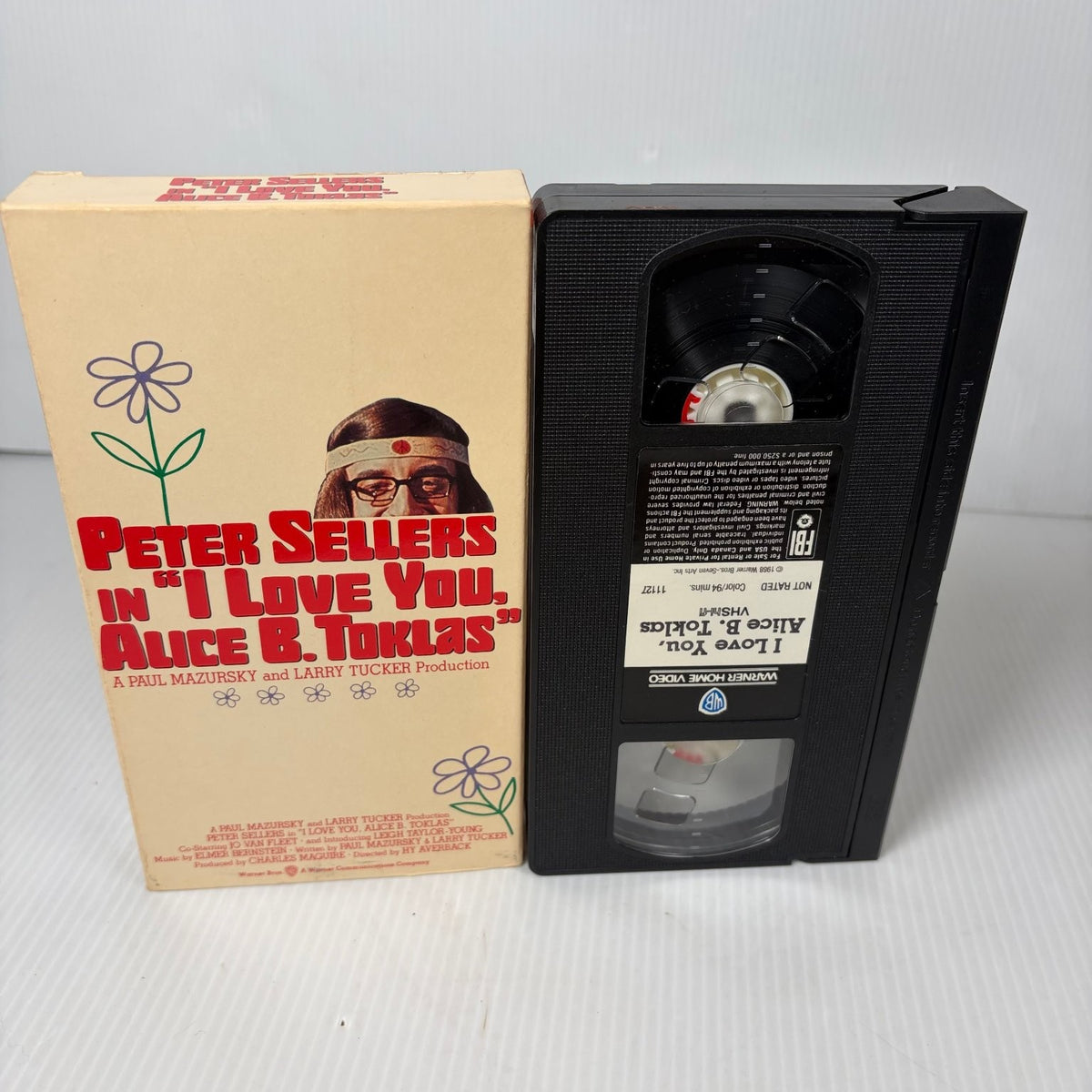 I Love You, Alice B. Toklas VHS 1968 Comedy Peter Sellers Warner Home Video