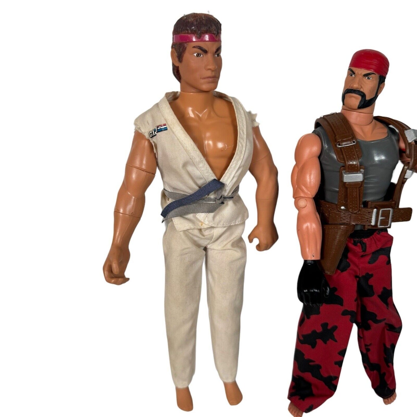 Lot Of 2 Hasbro GI Joe 12” Figures Street Fighter II Ryu & Cobra Dreadnok Ripper