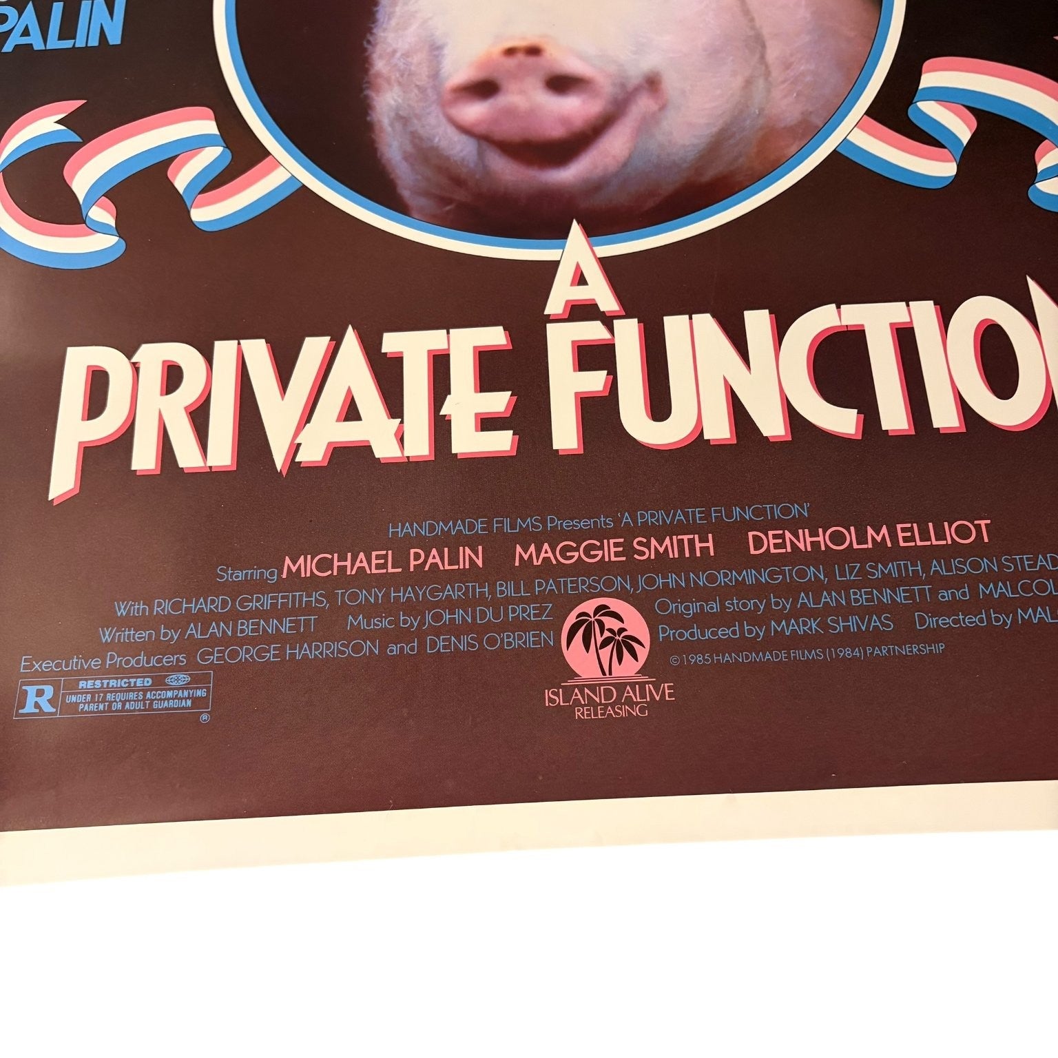 Vintage A Private Function 1984 Video Store Poster Michael Palin Maggie Smith