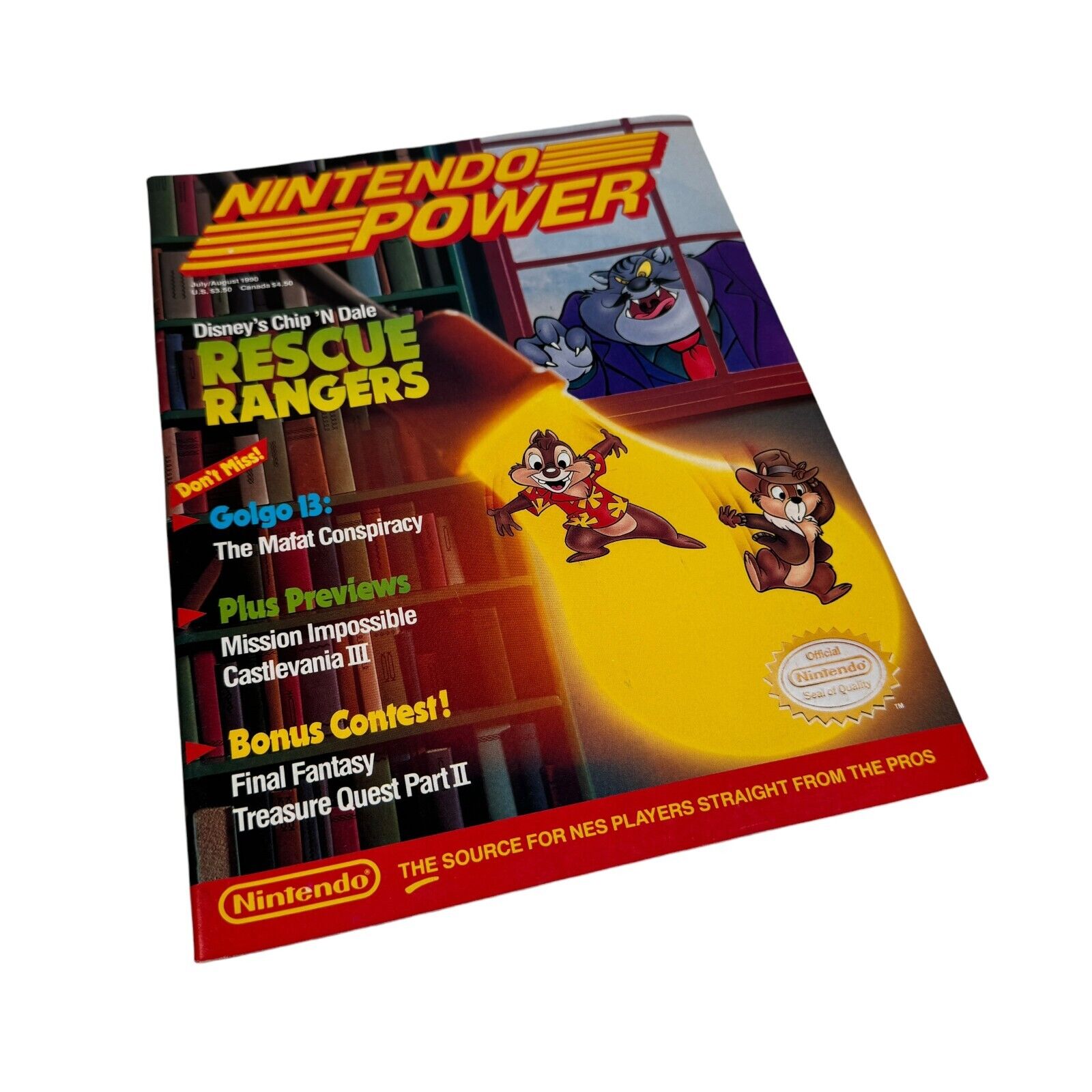 Nintendo Power Magazine July/August 1990 w/ Dracula's Curse Poster