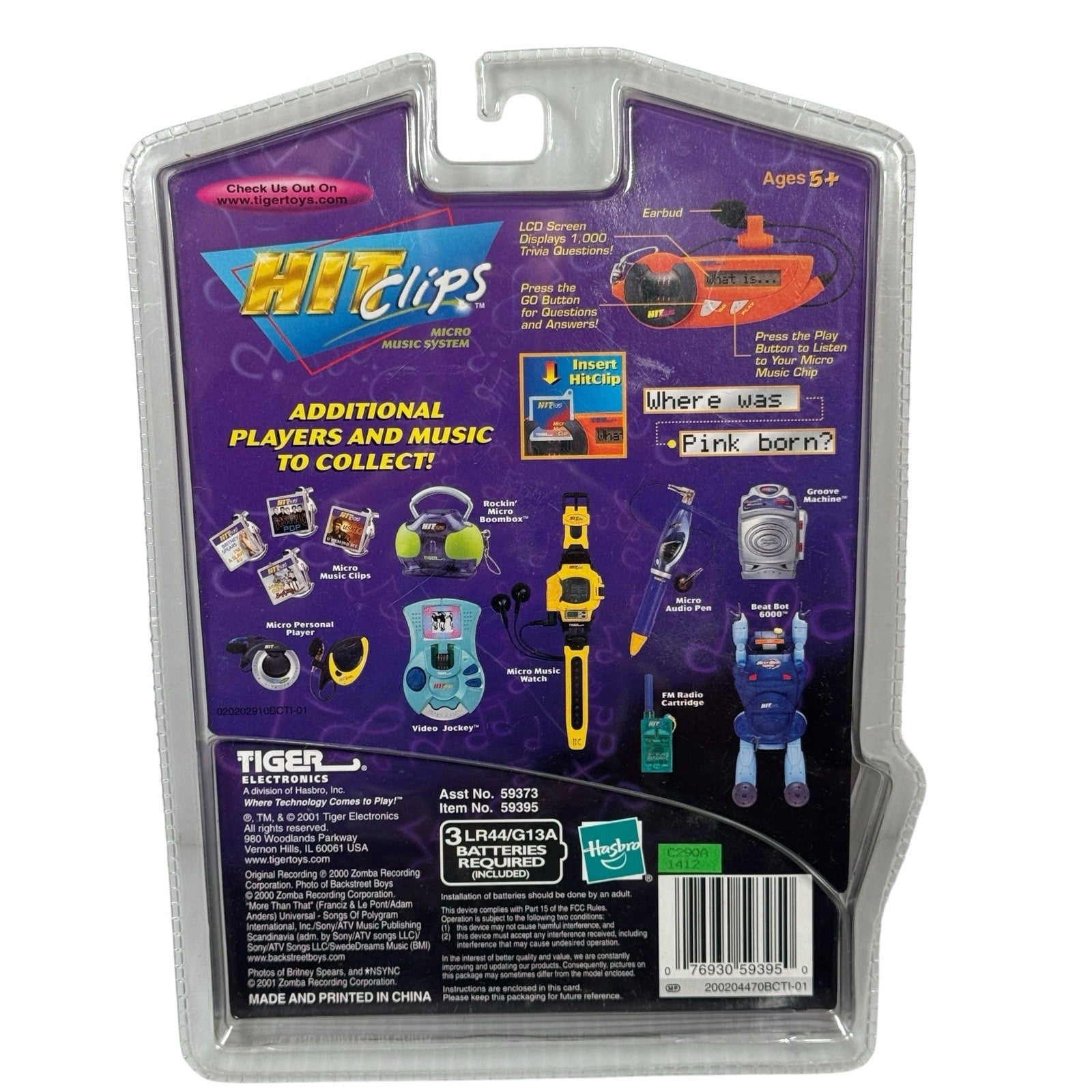 Music Trivia Player Hit Clips BACKSTREET BOYS More Than That MICRO MIX New Tiger