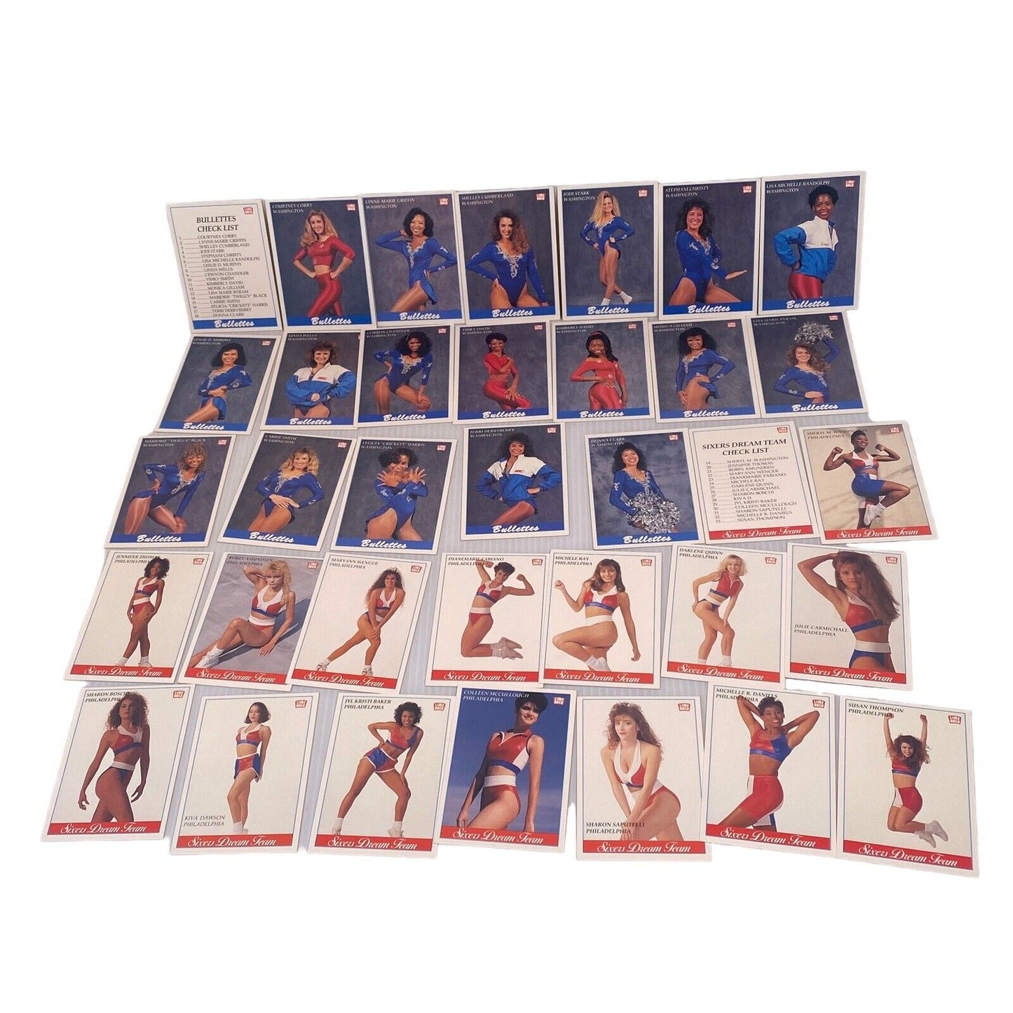 Lime Rock 1991 Basketball Cheerleaders Card Set 3 Teams 76ers Bullettes Reebok