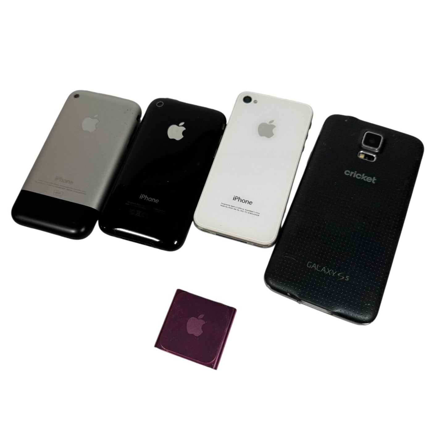 Mixed Lot of As Is Untested Early iPhones (Series 1, iPhone 5) and Galaxy 5