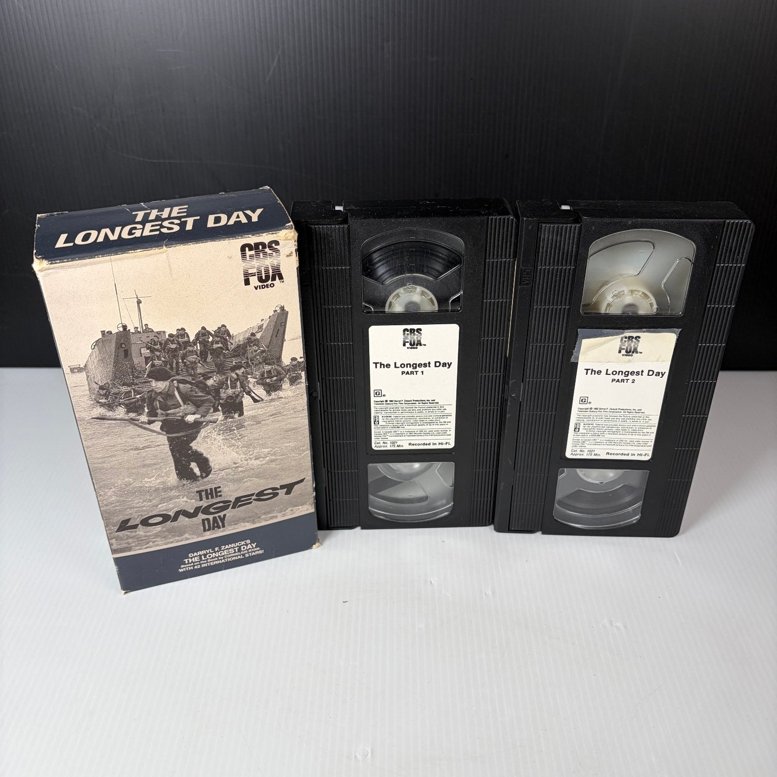 The Longest Day VHS 1962 War Classic 2-Part CBS Fox Video