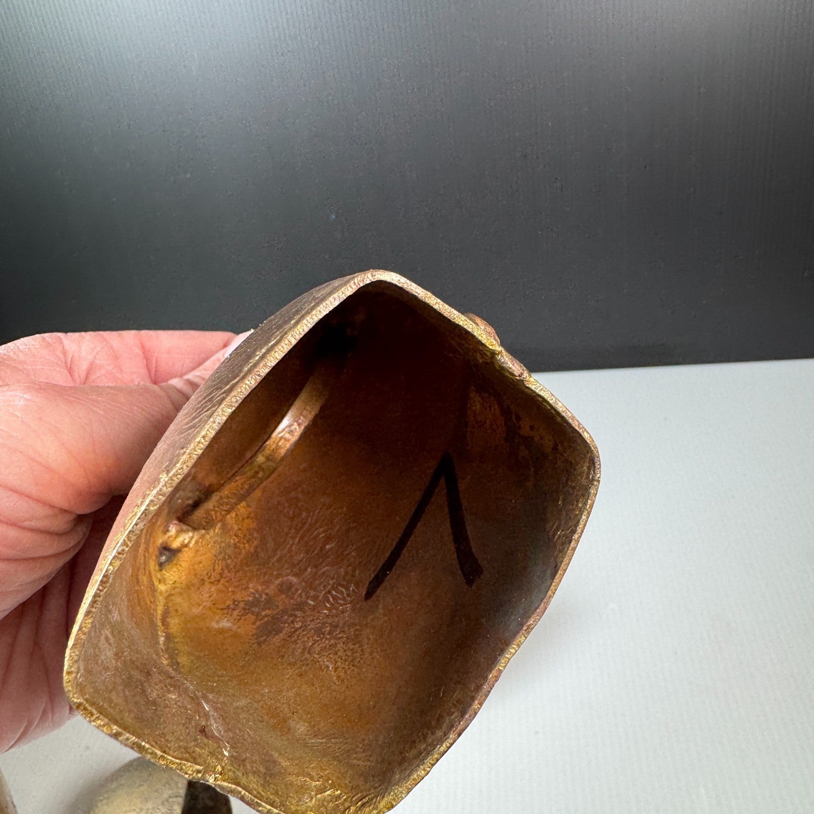 Vintage Lot of 5 Swiss & West Germany Brass Cowbells (No Clappers)