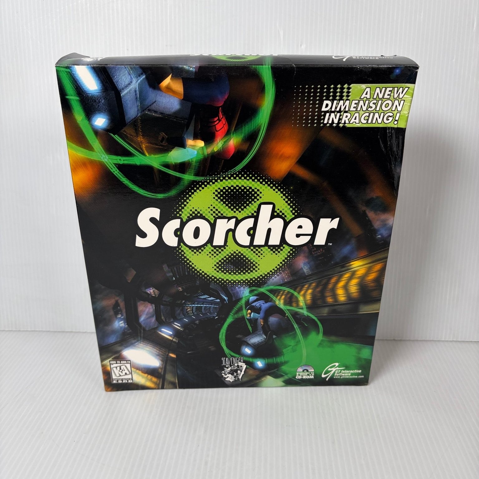 Scorcher Big Box PC Video Game Windows 95 DOS CD-ROM Racing Scavenger Complete