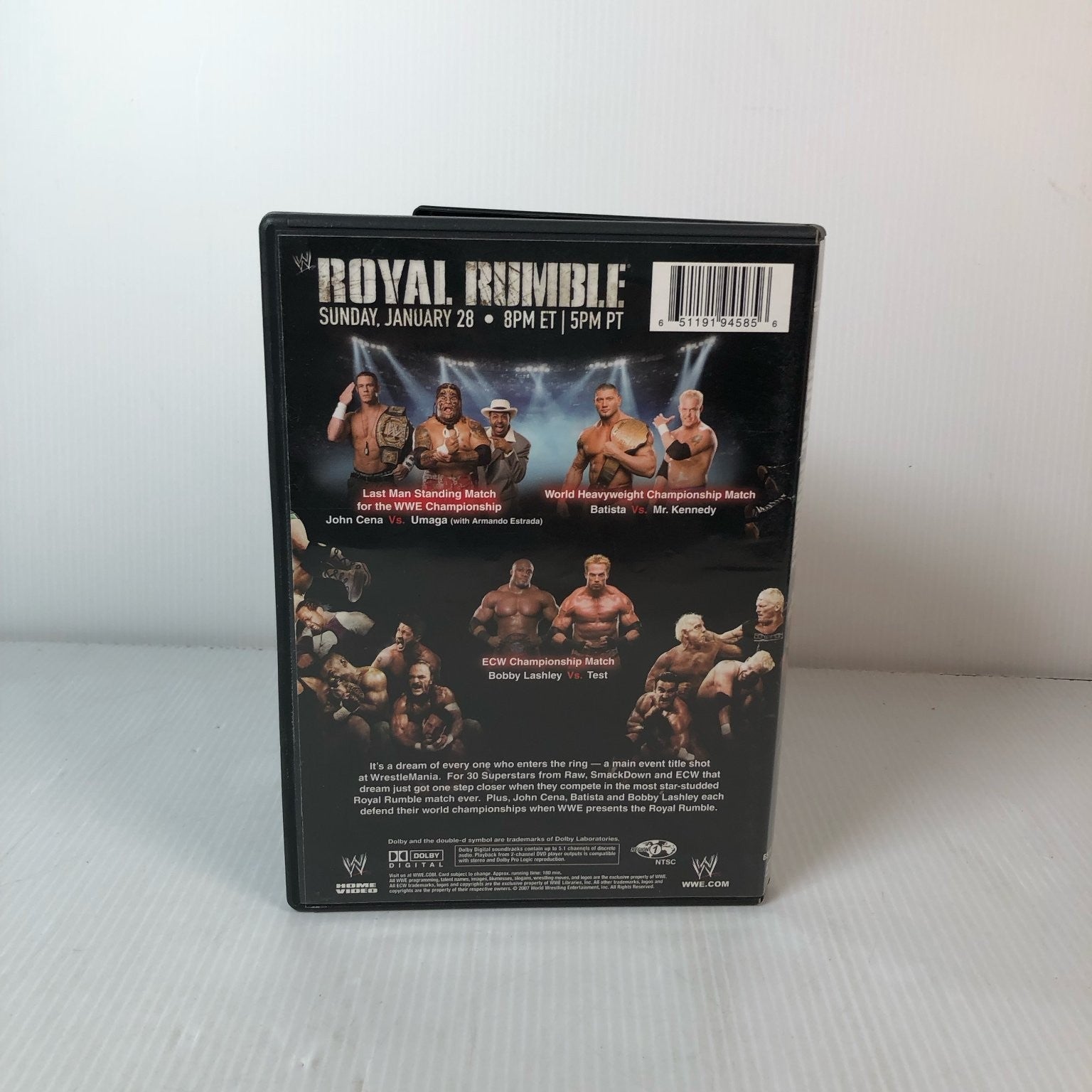 Royal Rumble 2007 DVD WWE John Cena Batista Bobby Lashley Wrestling Event