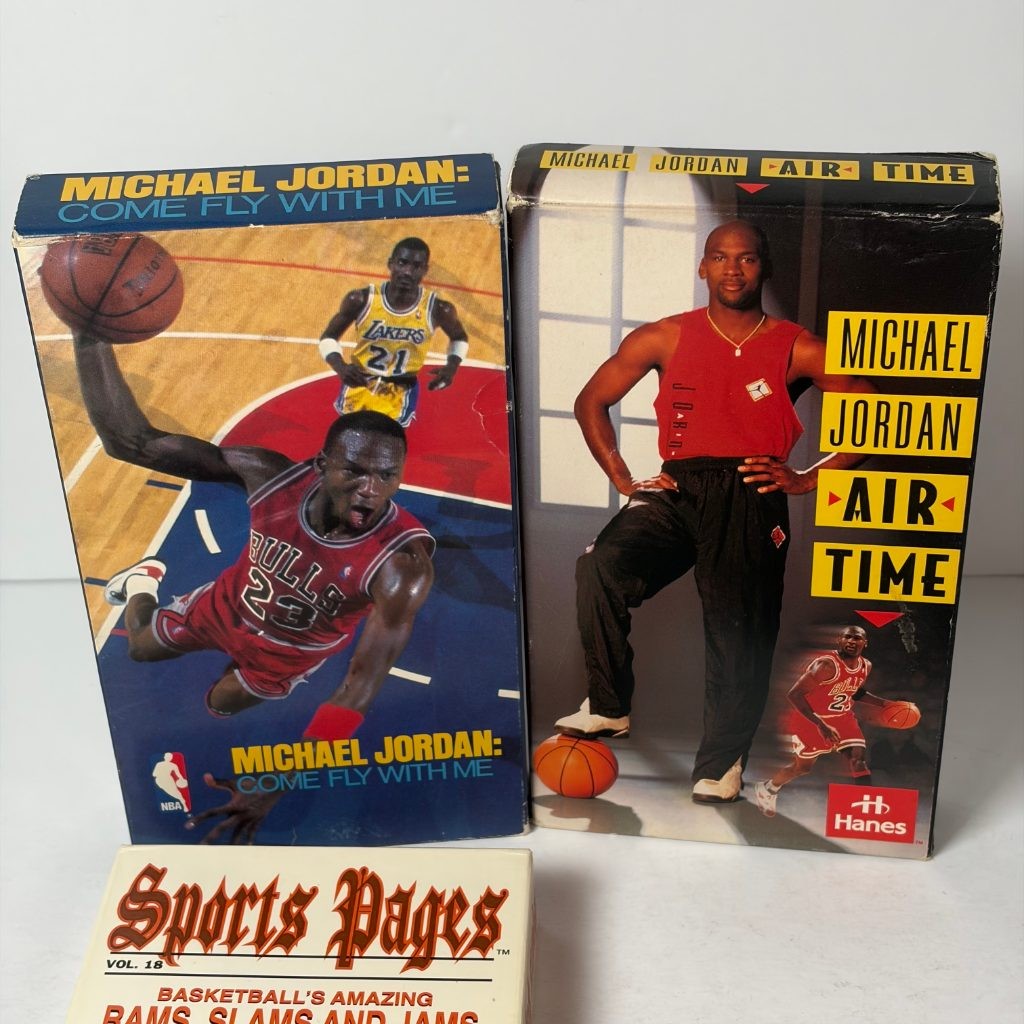Michael Jordan VHS Lot Come Fly With Me Air Time Basketball Bloopers Rams Slams