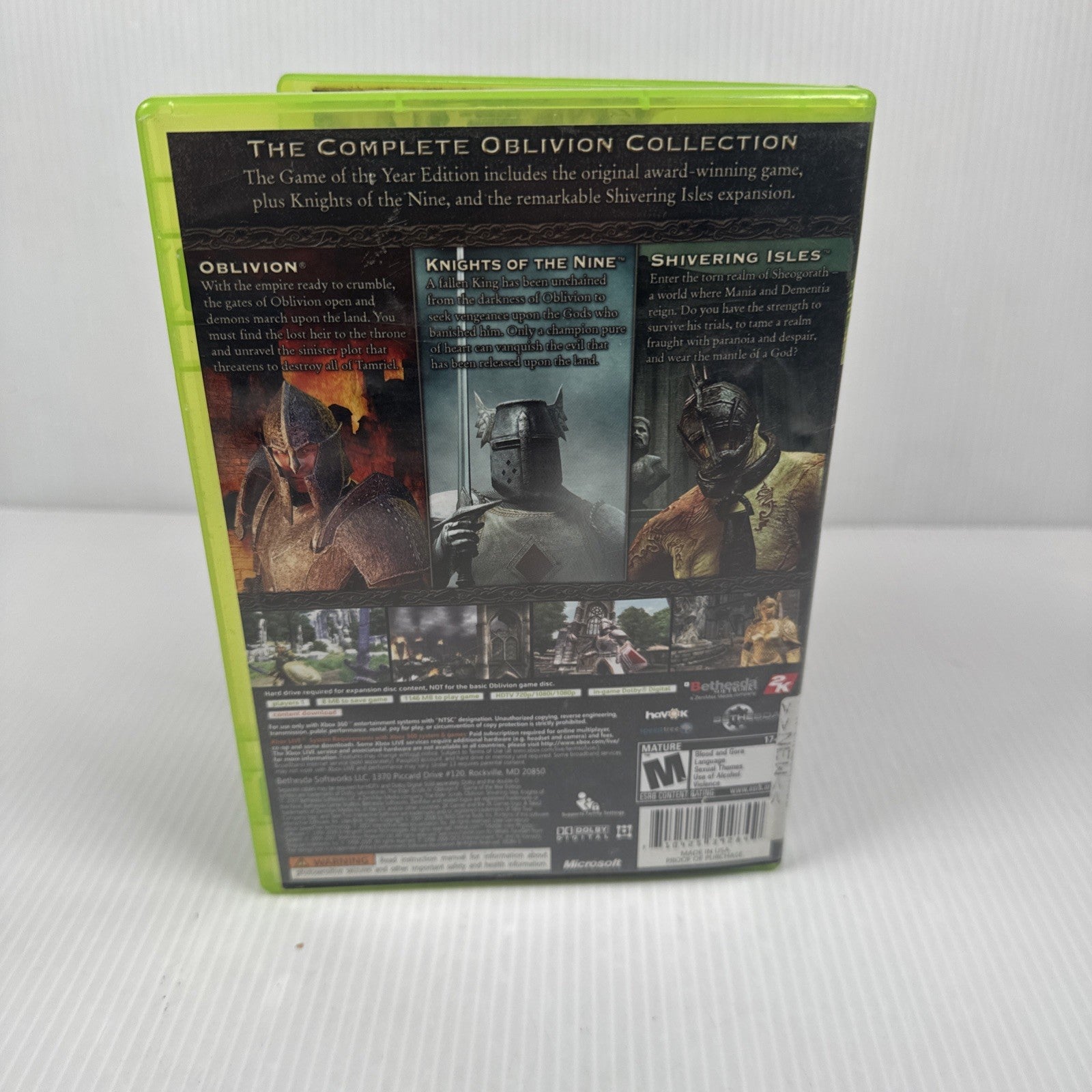 The Elder Scrolls IV: Oblivion Game of the Year Edition for XBOX 360 w/ Map