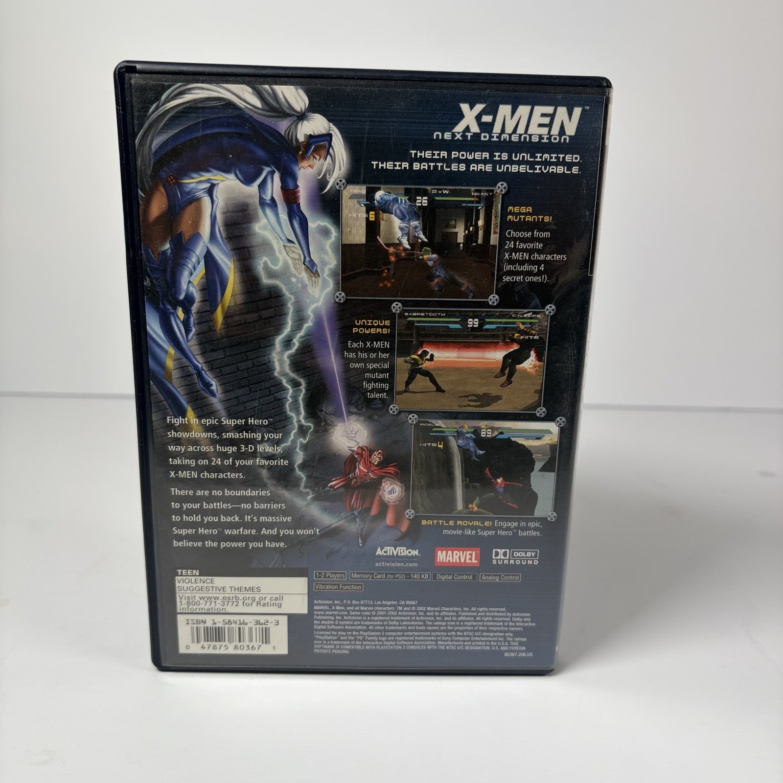 X-Men Next Dimension - PlayStation 2 PS2 NTSC-U/C in Original Case Fighting Game