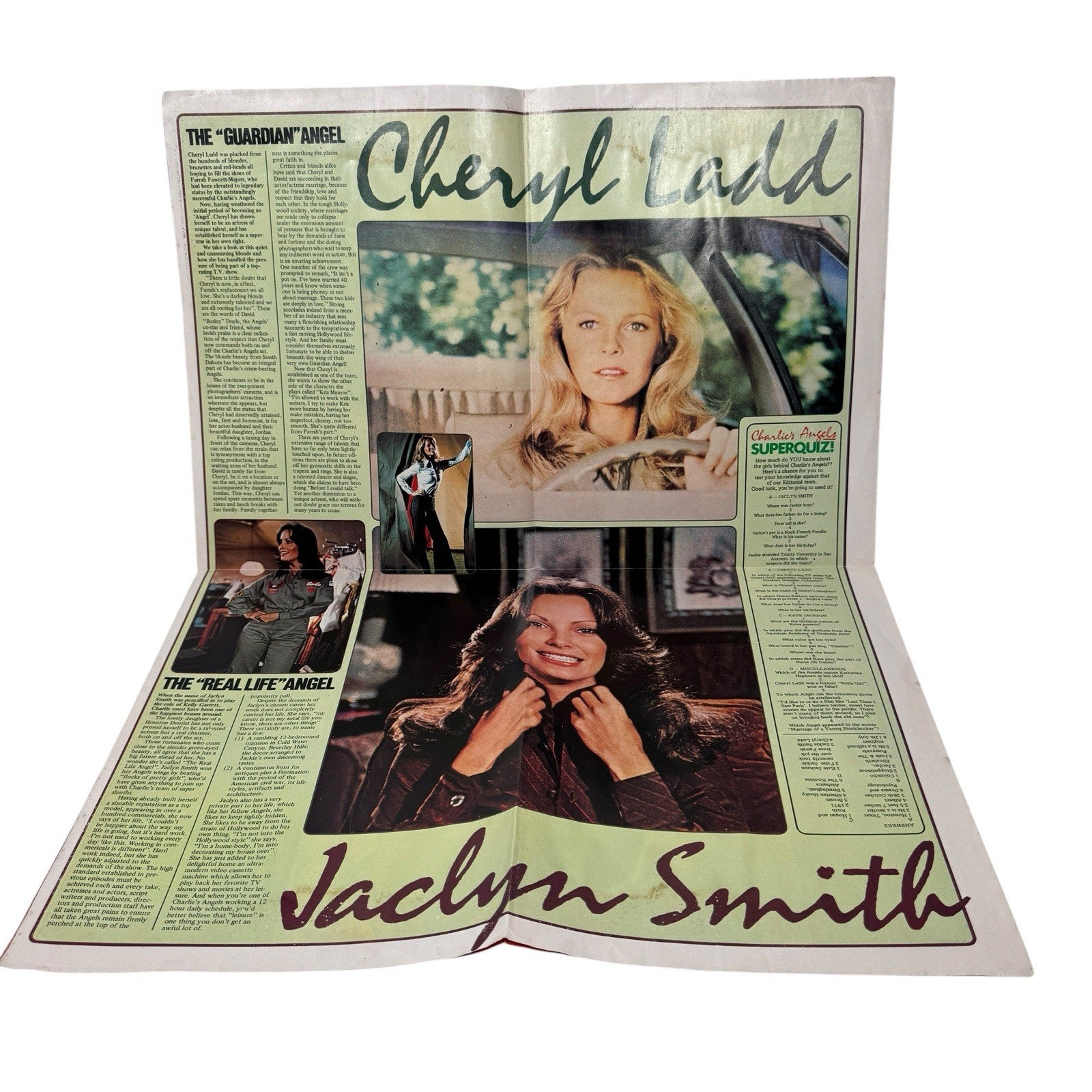 Charlie's Angels Official Poster Monthly No 3 Color Foldout Cheryl Ladd