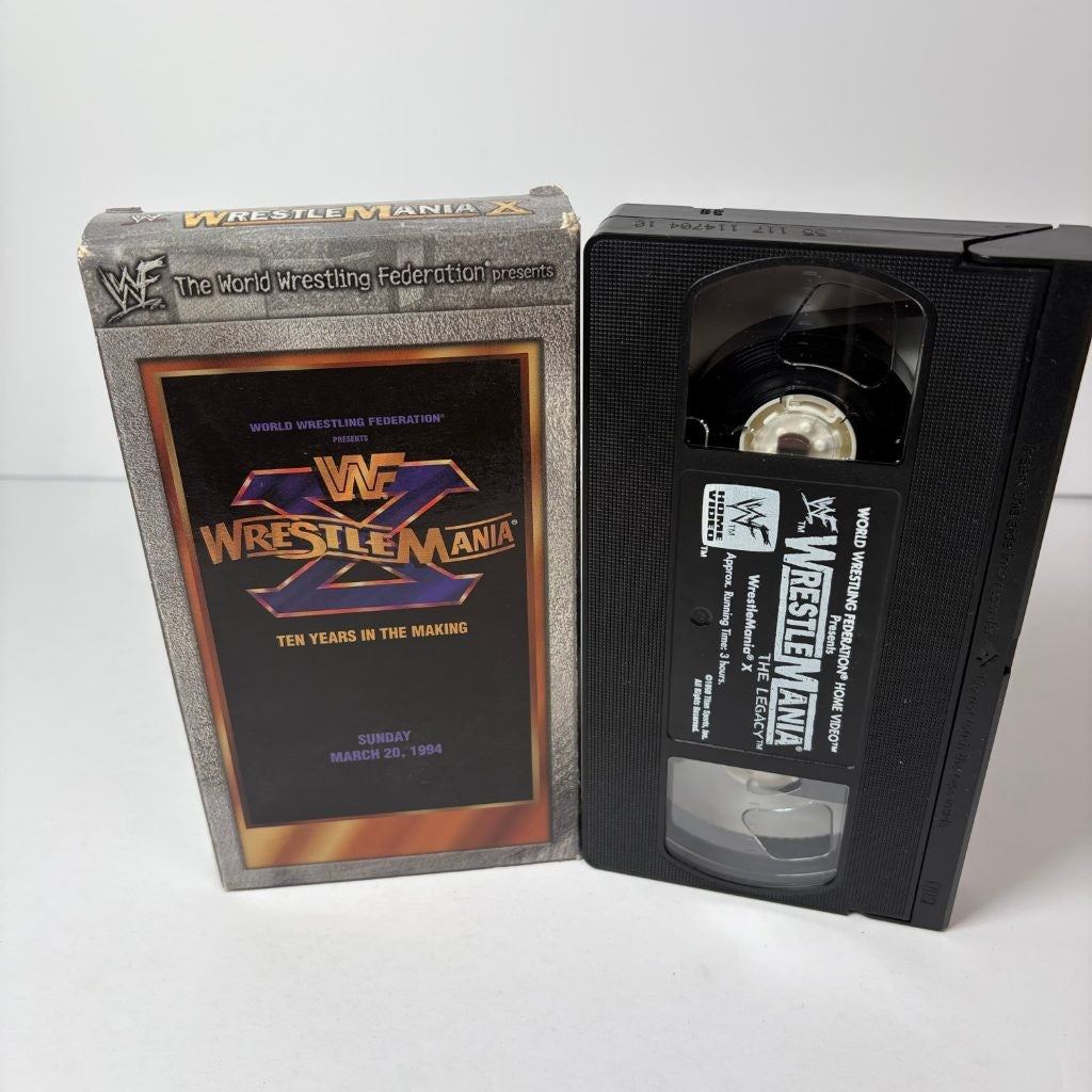WWF WrestleMania X VHS The Legacy Ten Years in the Making Bret Hart 1994
