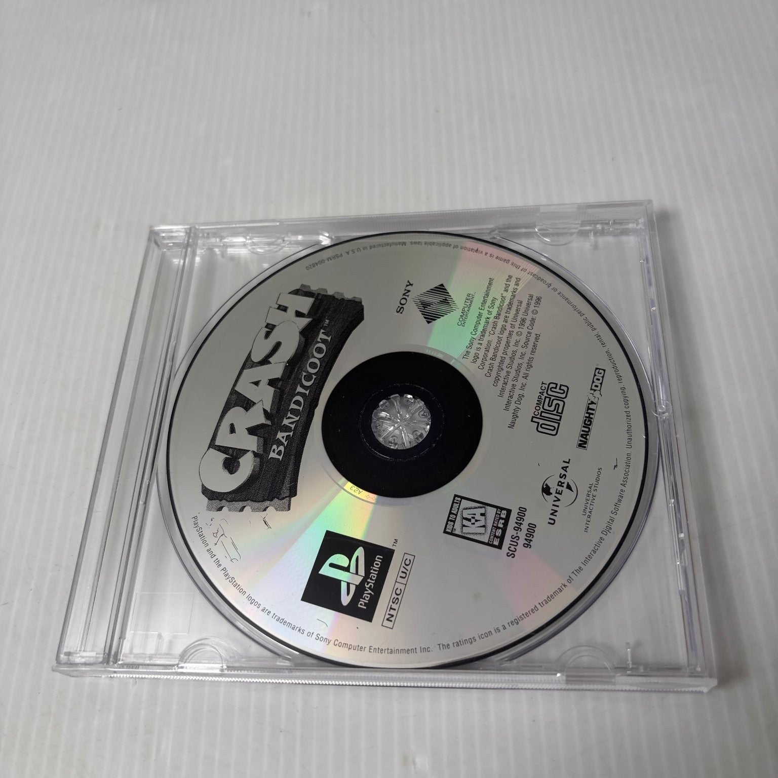 Crash Bandicoot PlayStation 1 PS1 Video Game Platformer Classic DISC ONLY