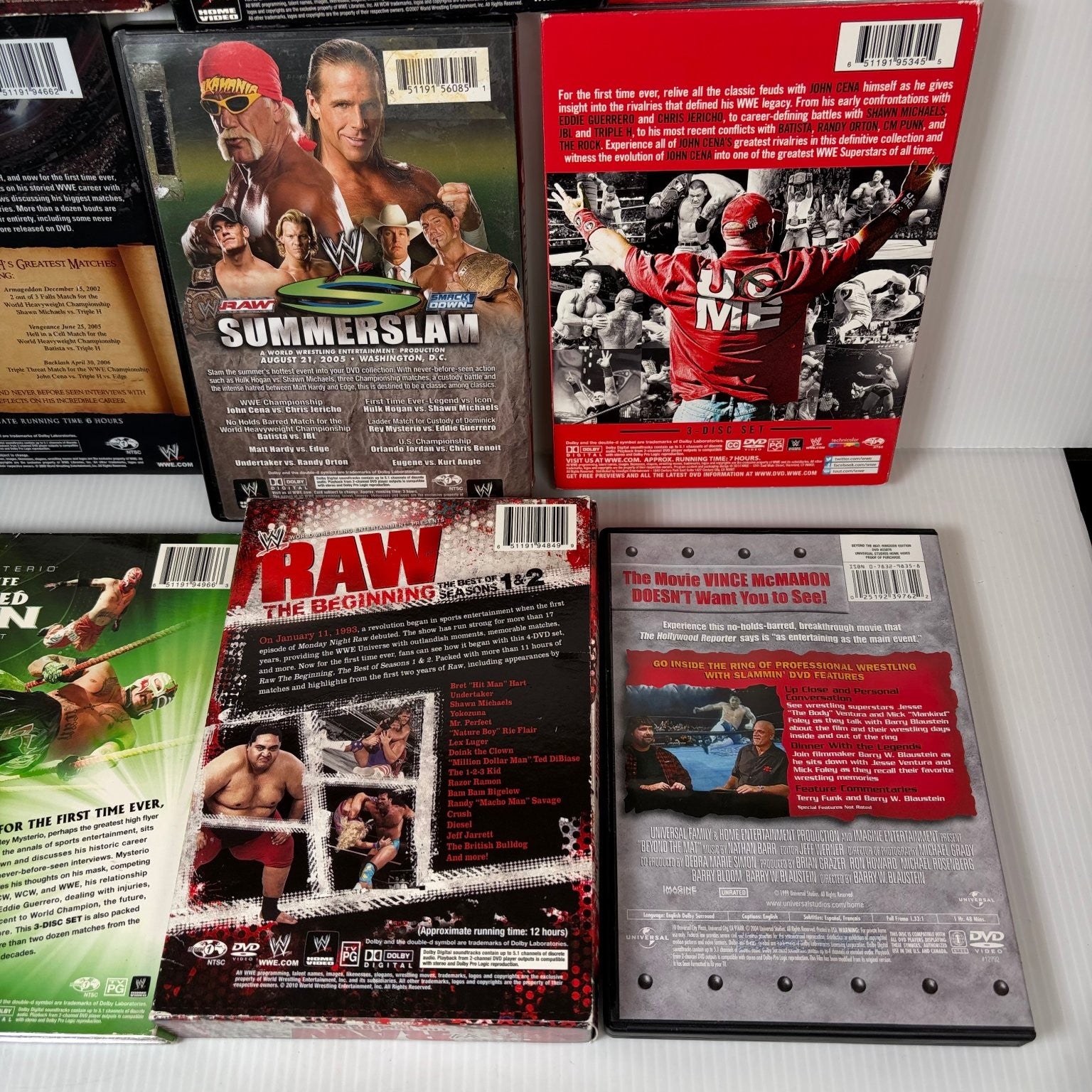 Lot of 10 WWE Anthologies and Pay-Per-View DVD Sets Starrcade, Summerslam & More