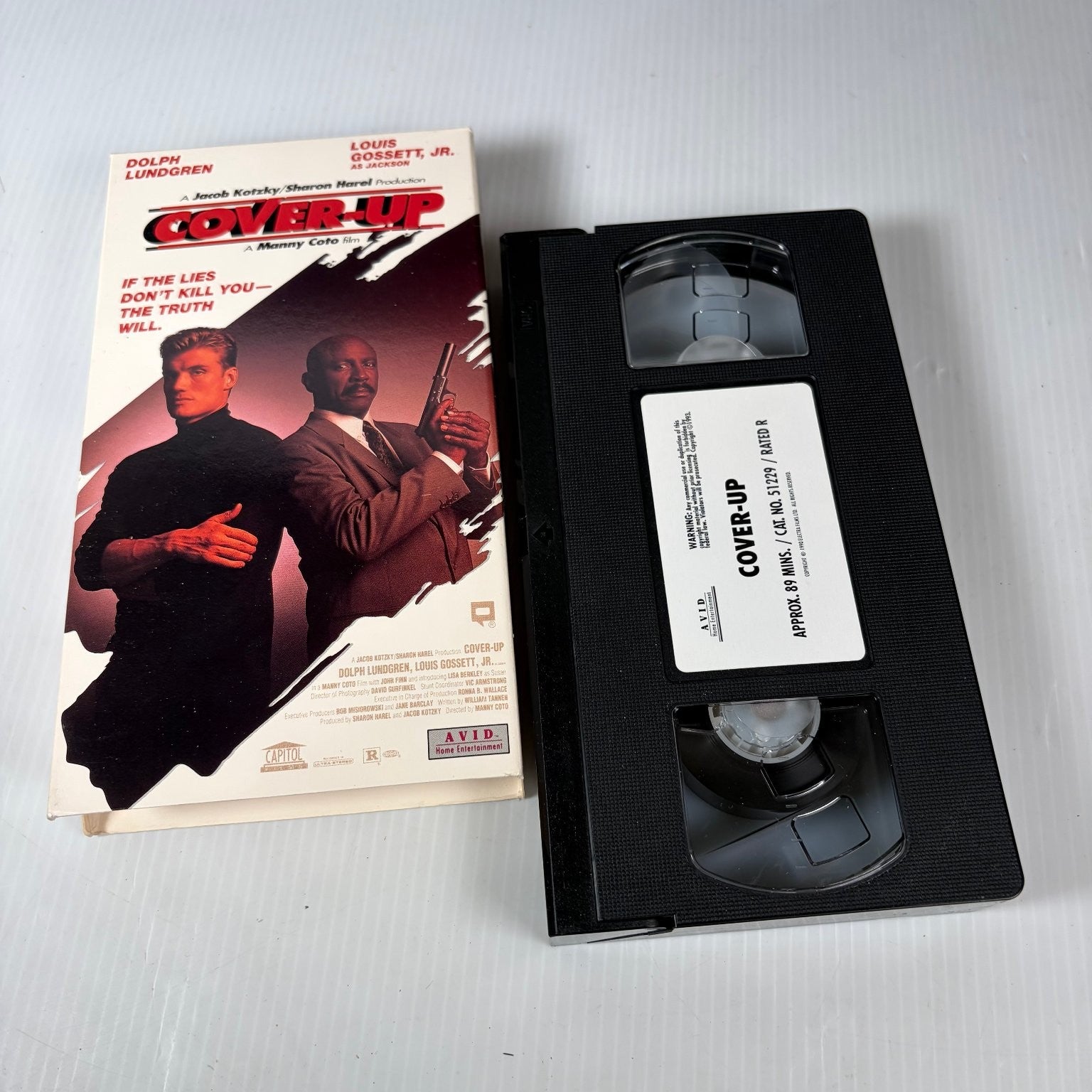 Cover-Up VHS 1991 Action Thriller Dolph Lundgren Avid Home Entertainment