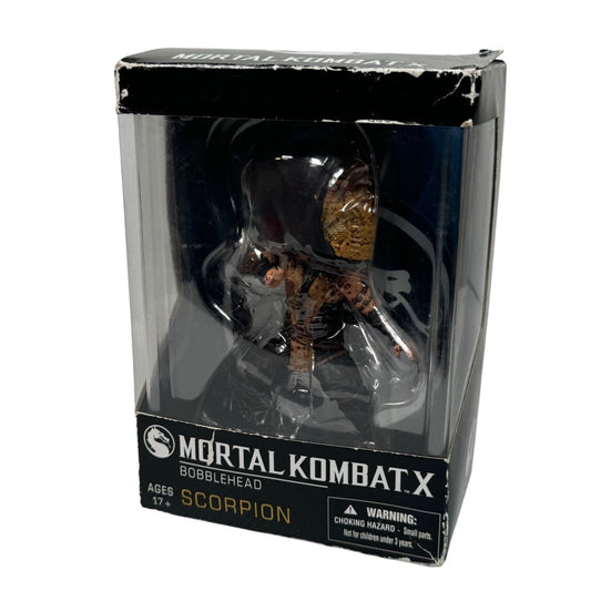 MORTAL KOMBAT X SCORPION Bobblehead Warner Bros Games MEZCO TOYZ New in Worn Box