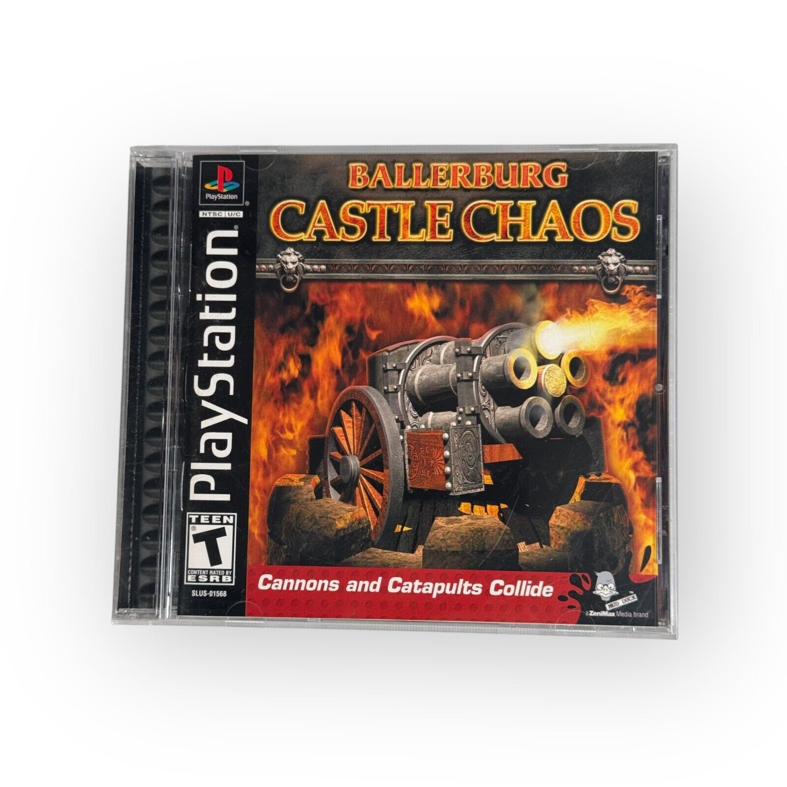 Ballerburg Castle Chaos PlayStation 1 Strategy Game Complete CIB Black Label